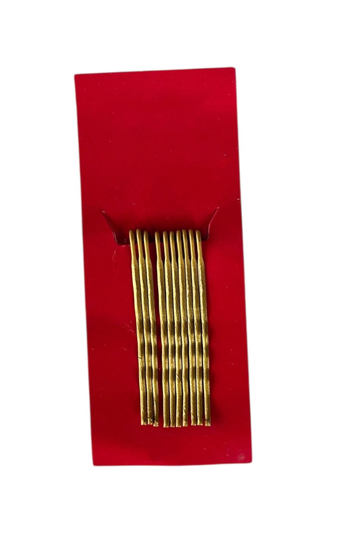 Altın Renk 10'lu Tel Toka Set