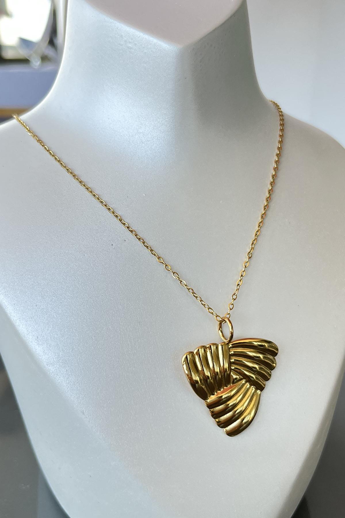 Altın Renk Çelik Kolye