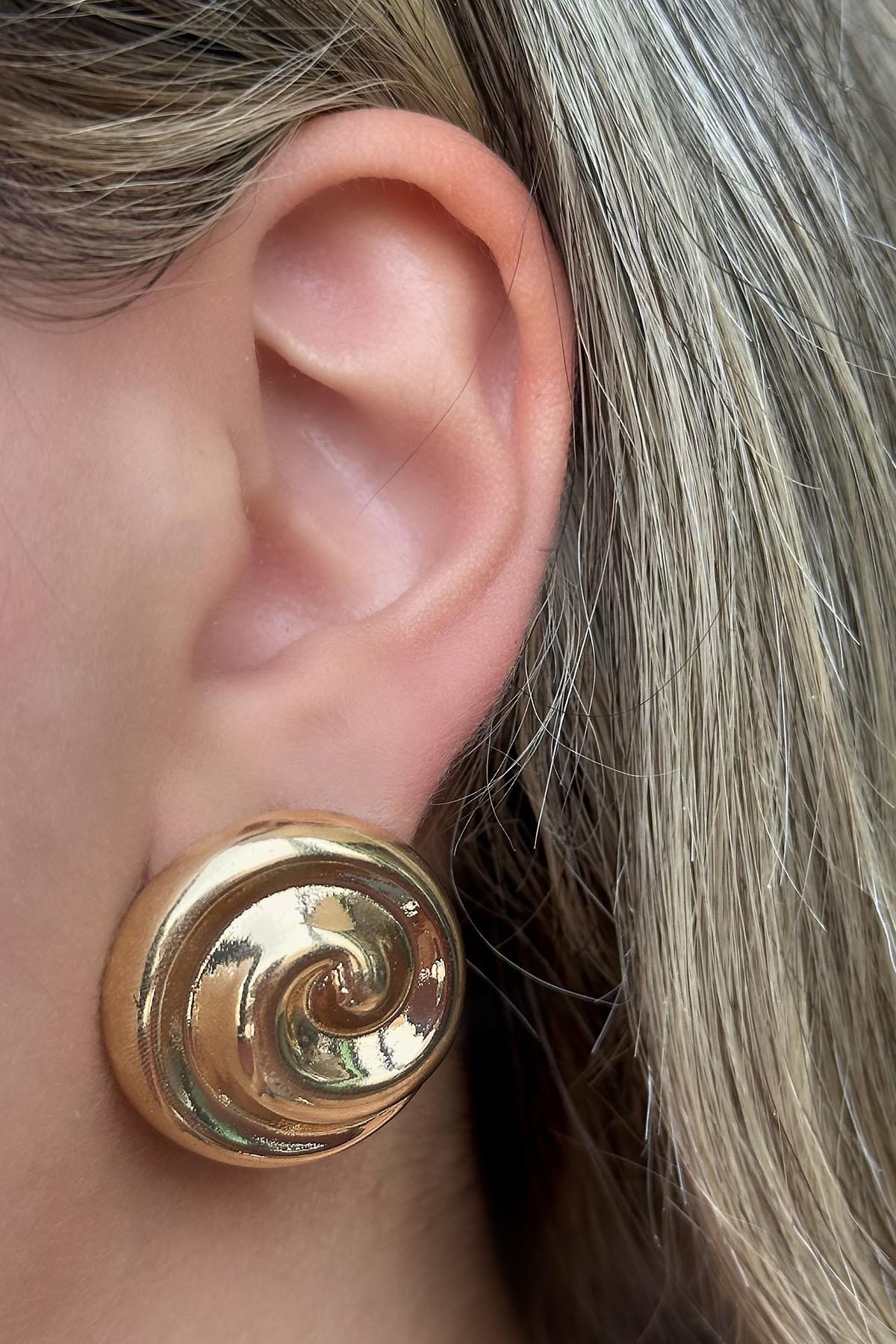 Altın Renk Metal Küpe (Çift)