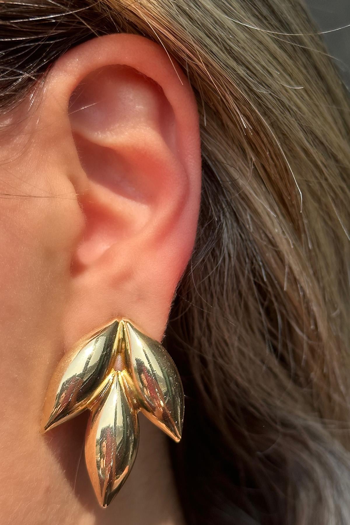 Altın Renk Metal Küpe (Çift)