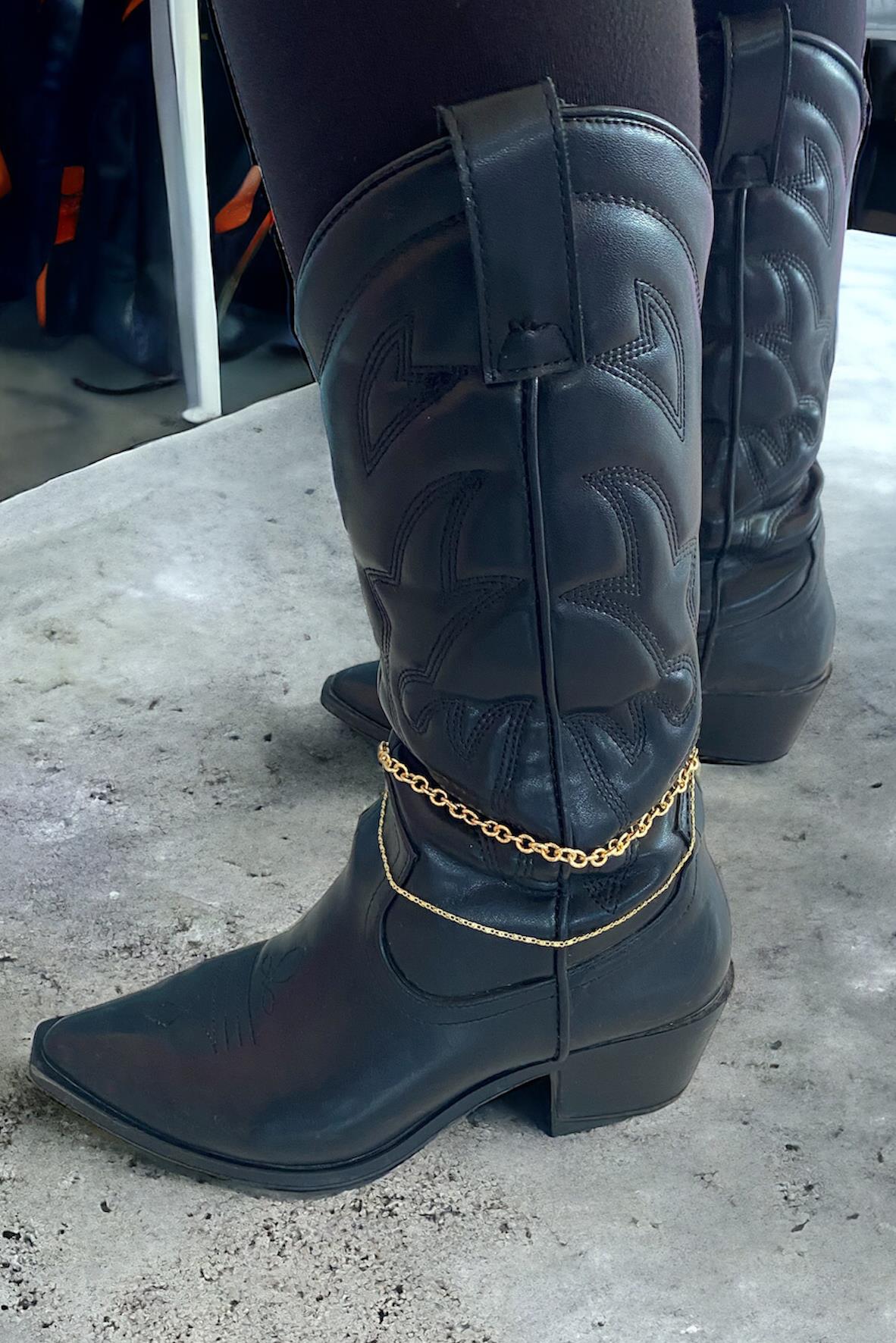 Altın Renk Zincirli Ayakkabı/Çizme Halhalı