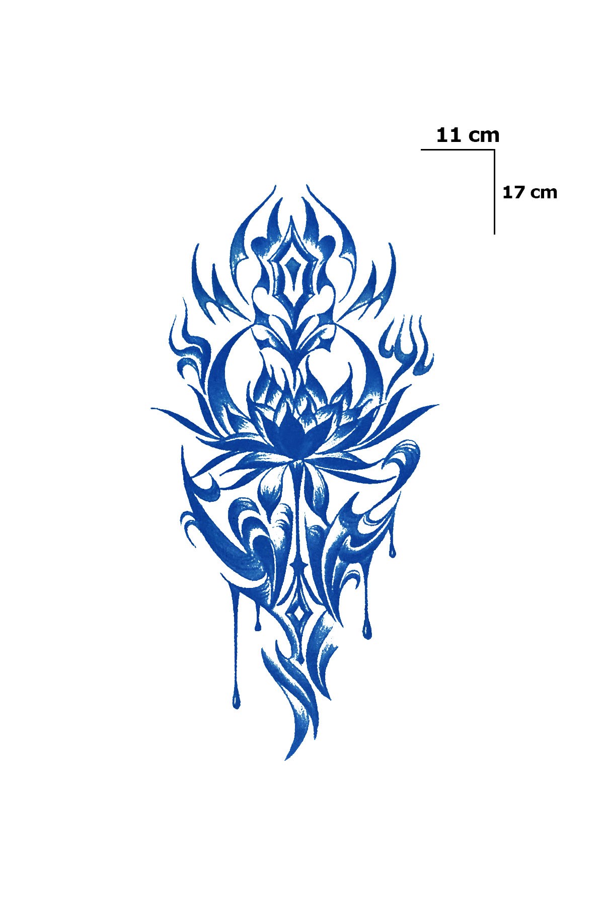 Çiçek Sonradan Kararan Yarı Kalıcı Geçici Dövme Tattoo