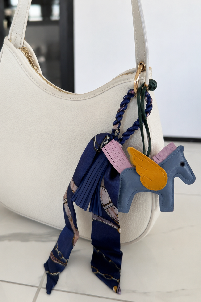 Karışık Renk Unicorn Detaylı Çanta Charm/ Anahtarlık