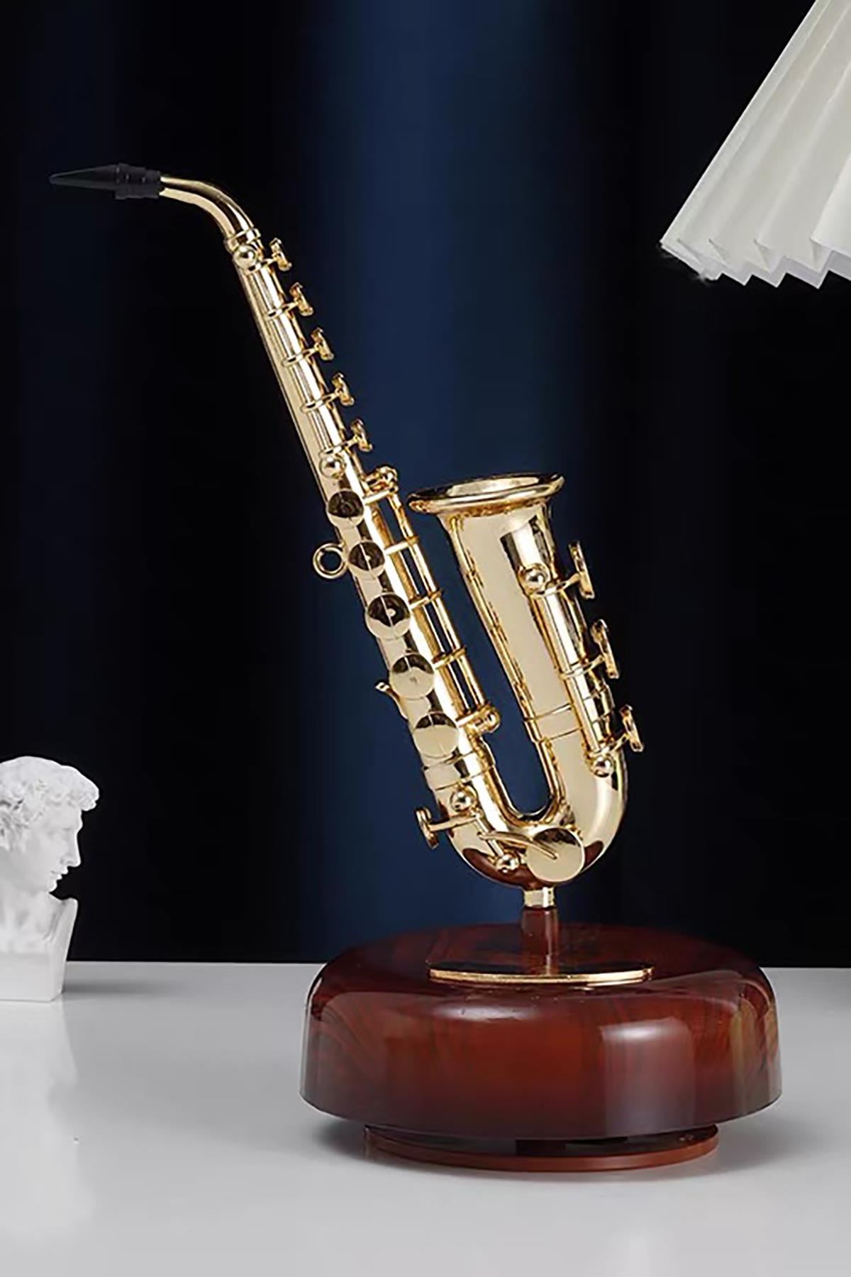 Dekoratif Saksafon Müzik Kutusu 