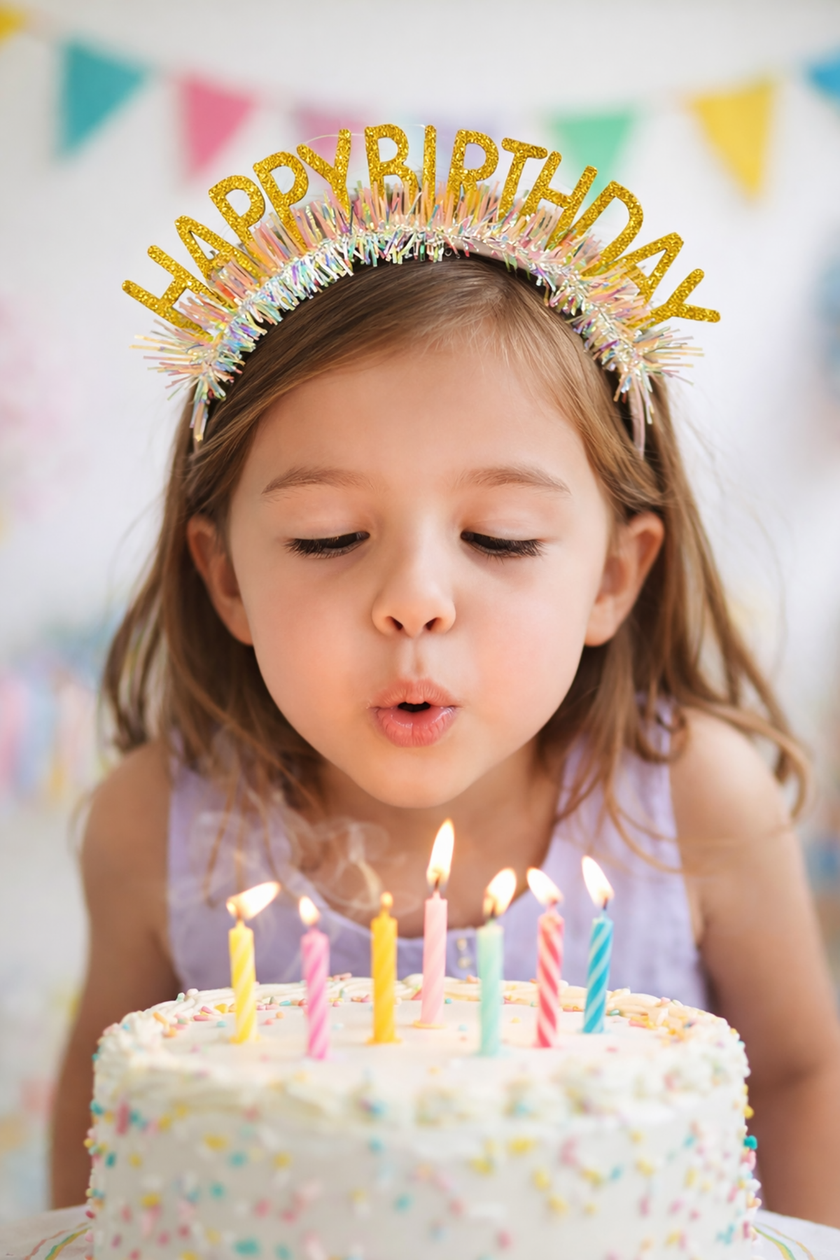 Sarı Renk Happy Birthday Yazılı Taç