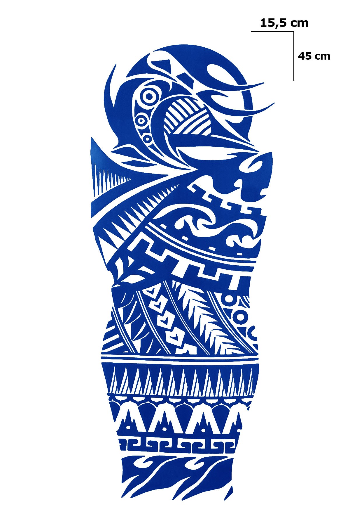 Maori Figürlü Sonradan Kararan Yarı Kalıcı Geçici Kol Dövme Tattoo