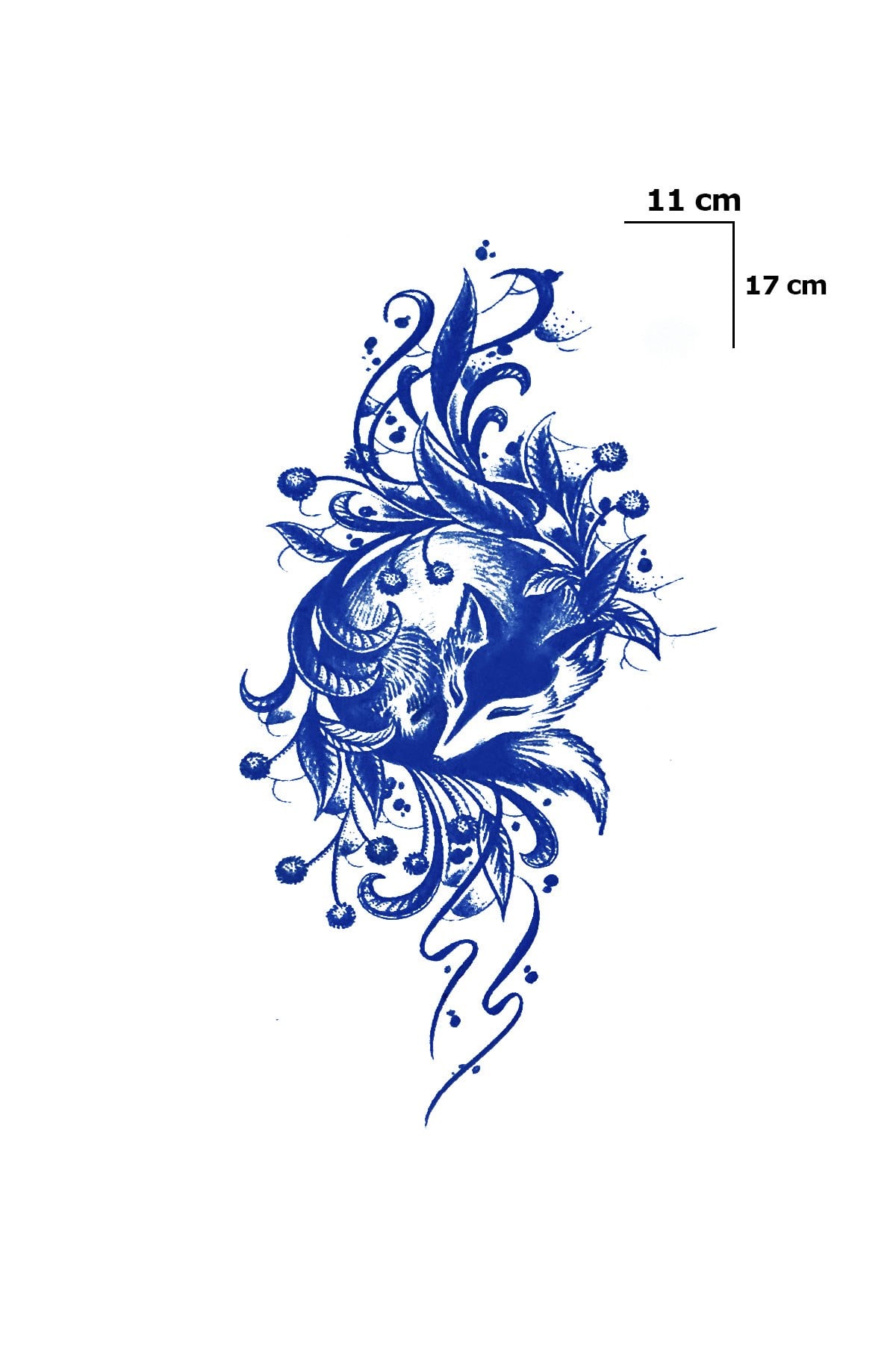 Tilki Sonradan Kararan Yarı Kalıcı Geçici Dövme Tattoo
