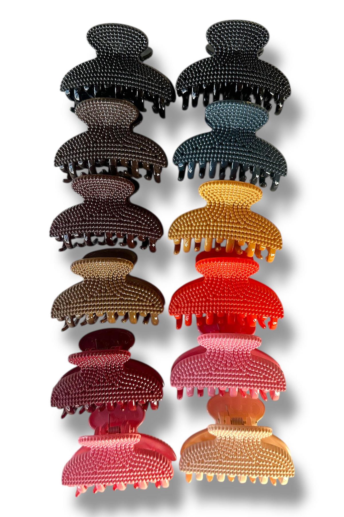 12'li Karışık Renk Mandal Toka Set