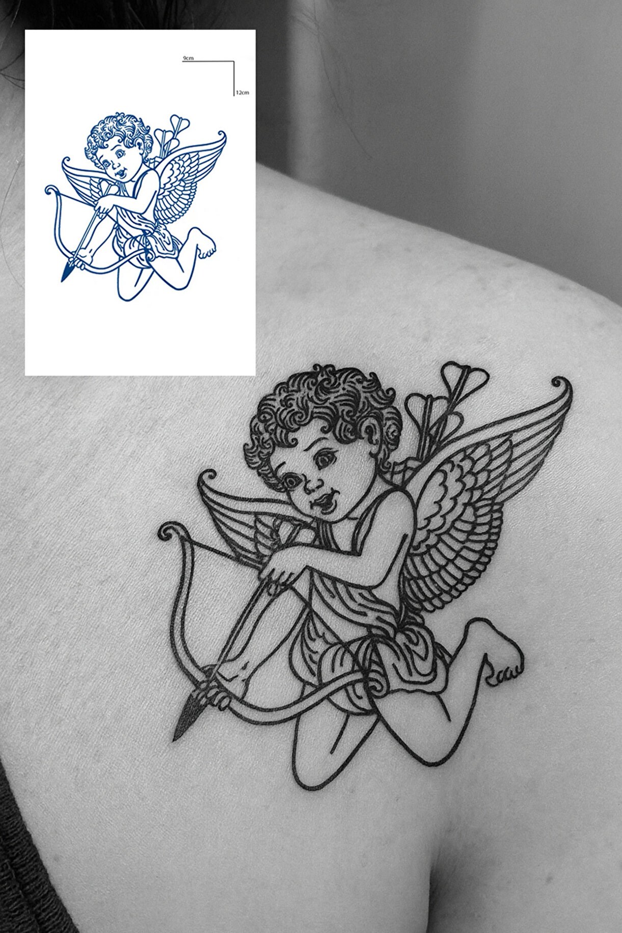Melek Sonradan Kararan Yarı Kalıcı Geçici Dövme Tattoo