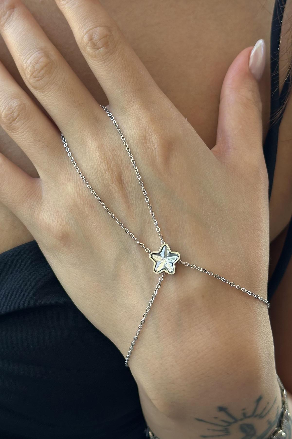 Gümüş Renk Yıldız Figürlü Çelik Şahmeran