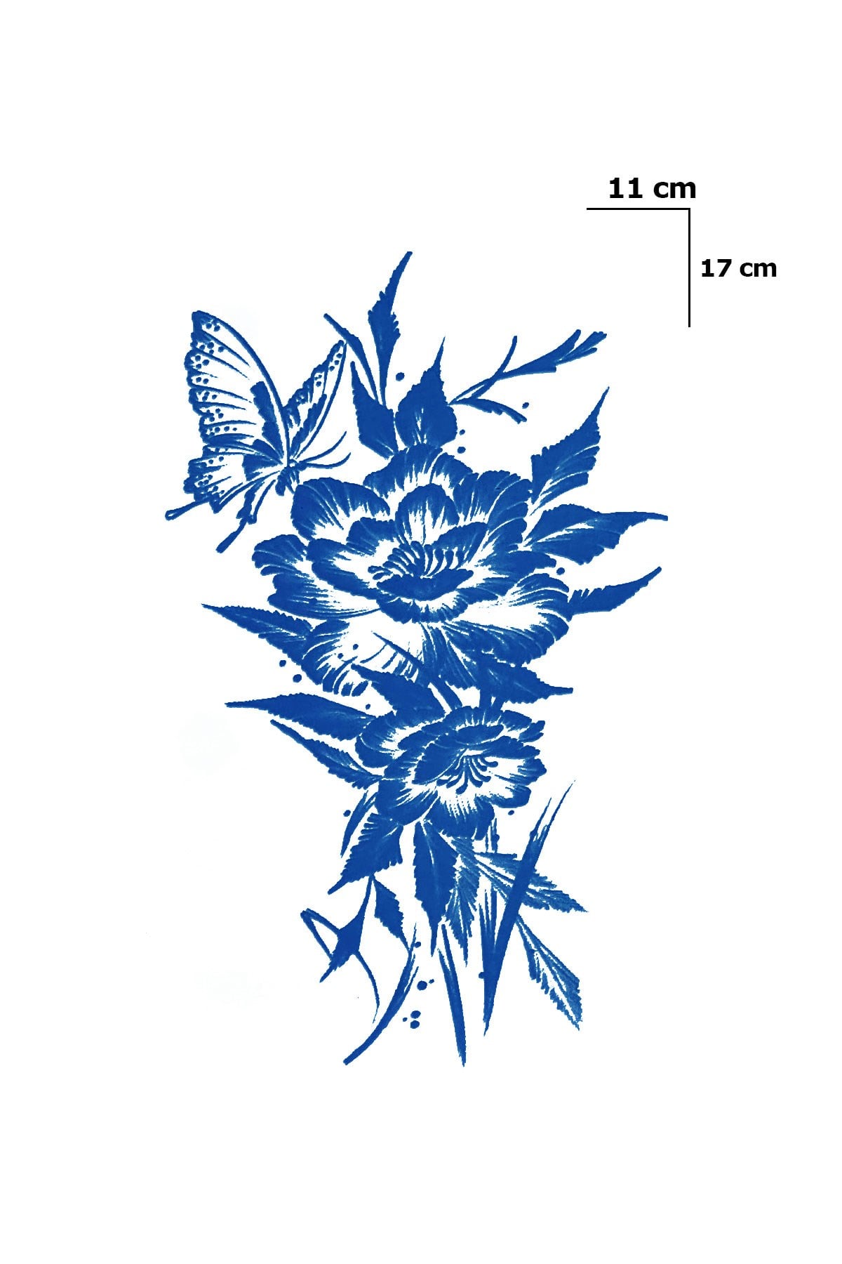 Çiçek Sonradan Kararan Yarı Kalıcı Geçici Dövme Tattoo