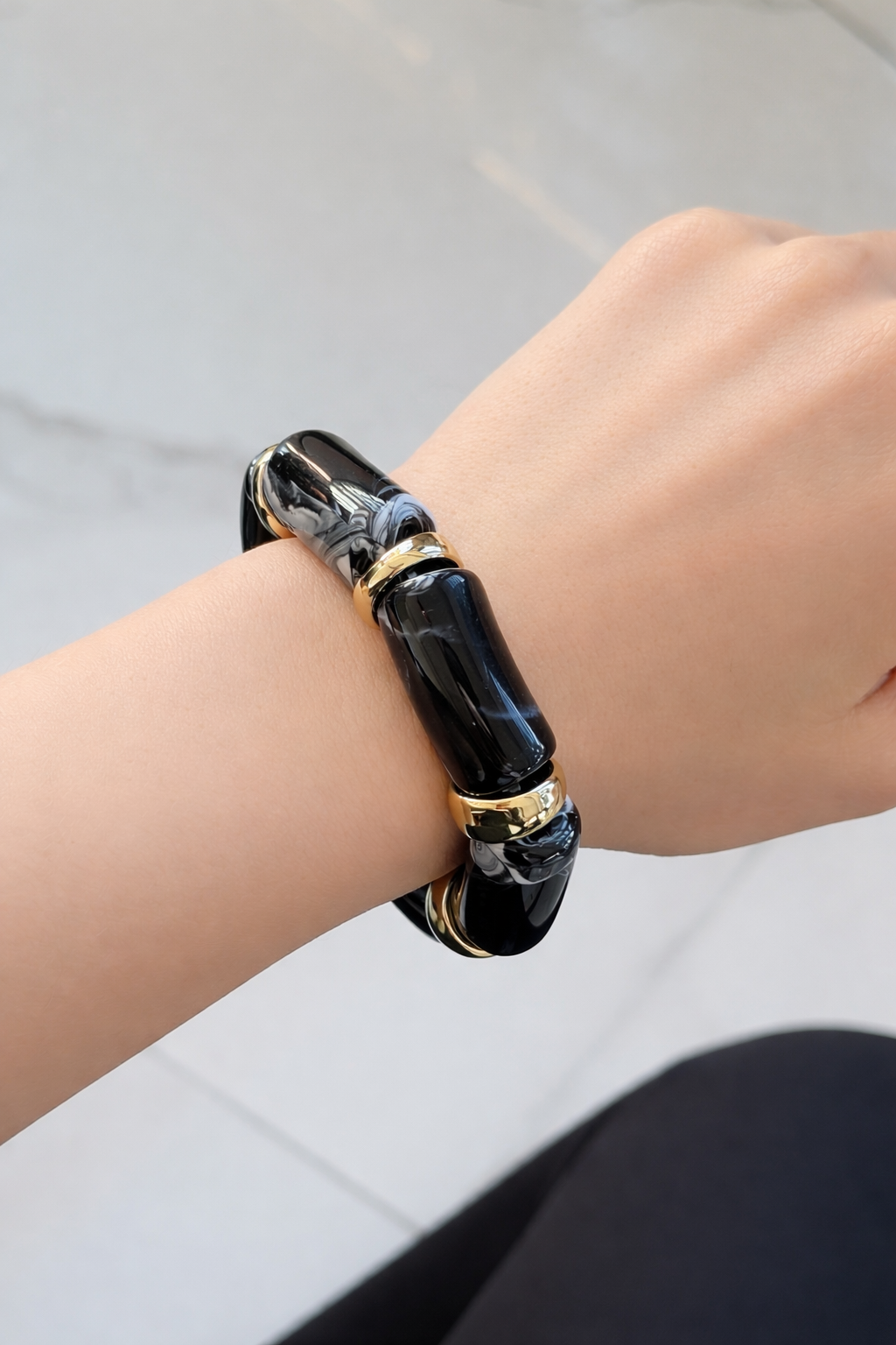 Siyah Renk Boncuklu Bileklik