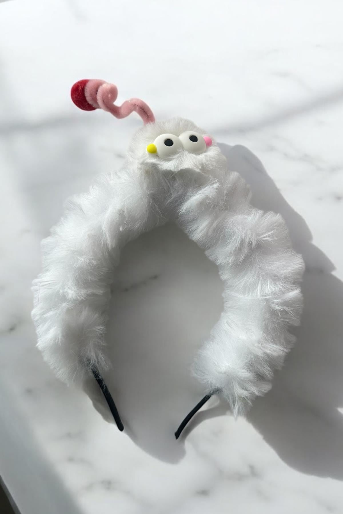 Beyaz Renk Canavar Figürlü Çocuk Taç 