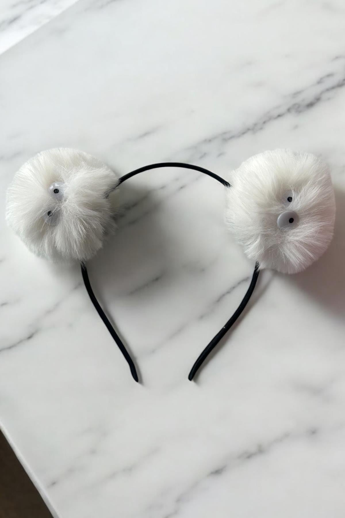 Beyaz Renk Canavar Figürlü Çocuk Taç 