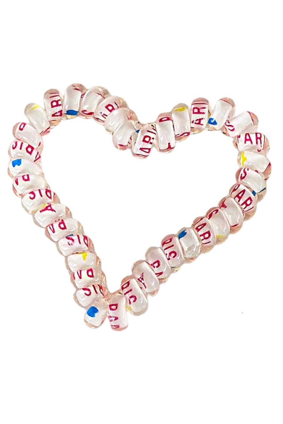 Beyaz Renk Kalpli Helezon Lastik Toka