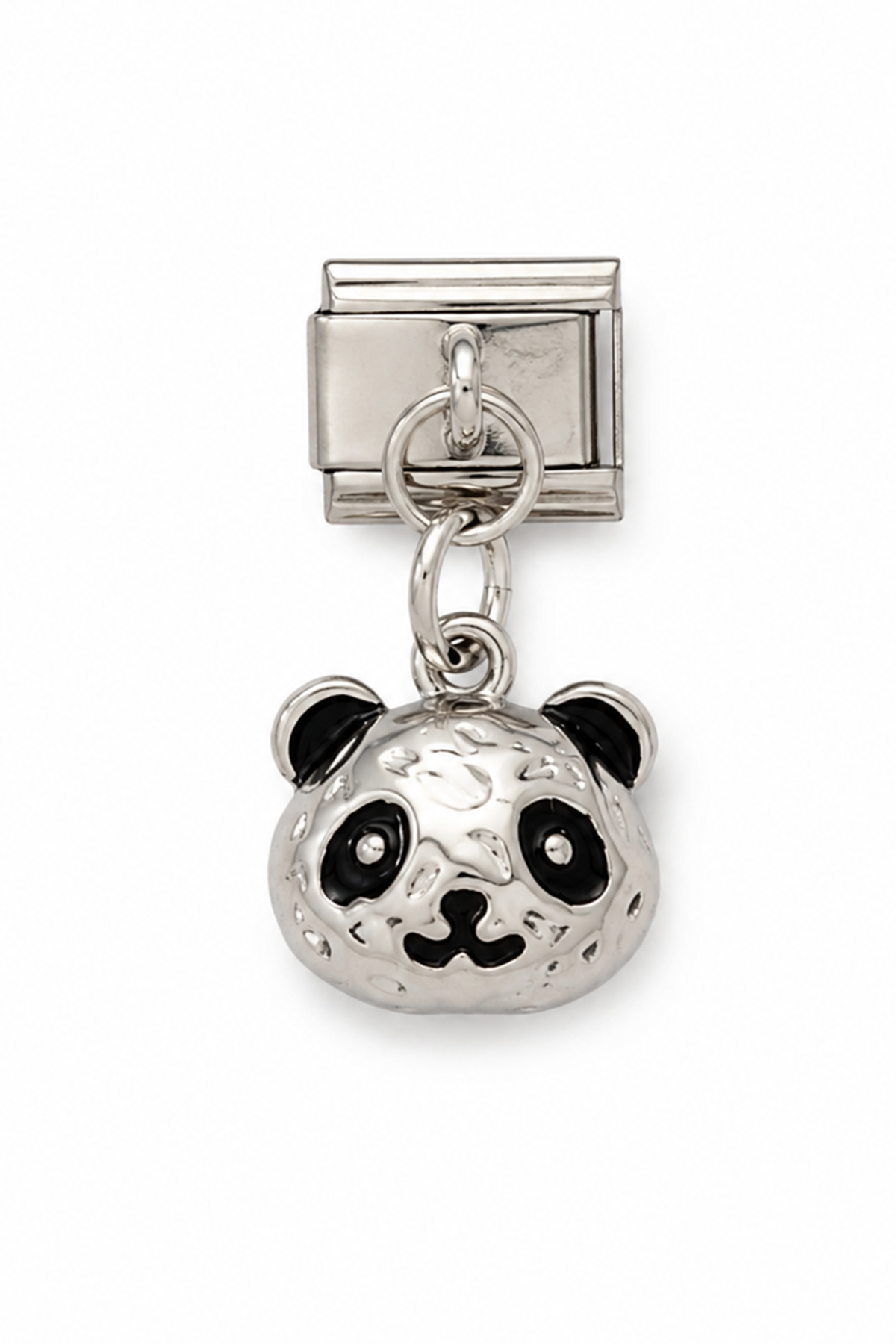 Gümüş Renk Panda Figürlü  Çelik Nomination Charm (Tek)