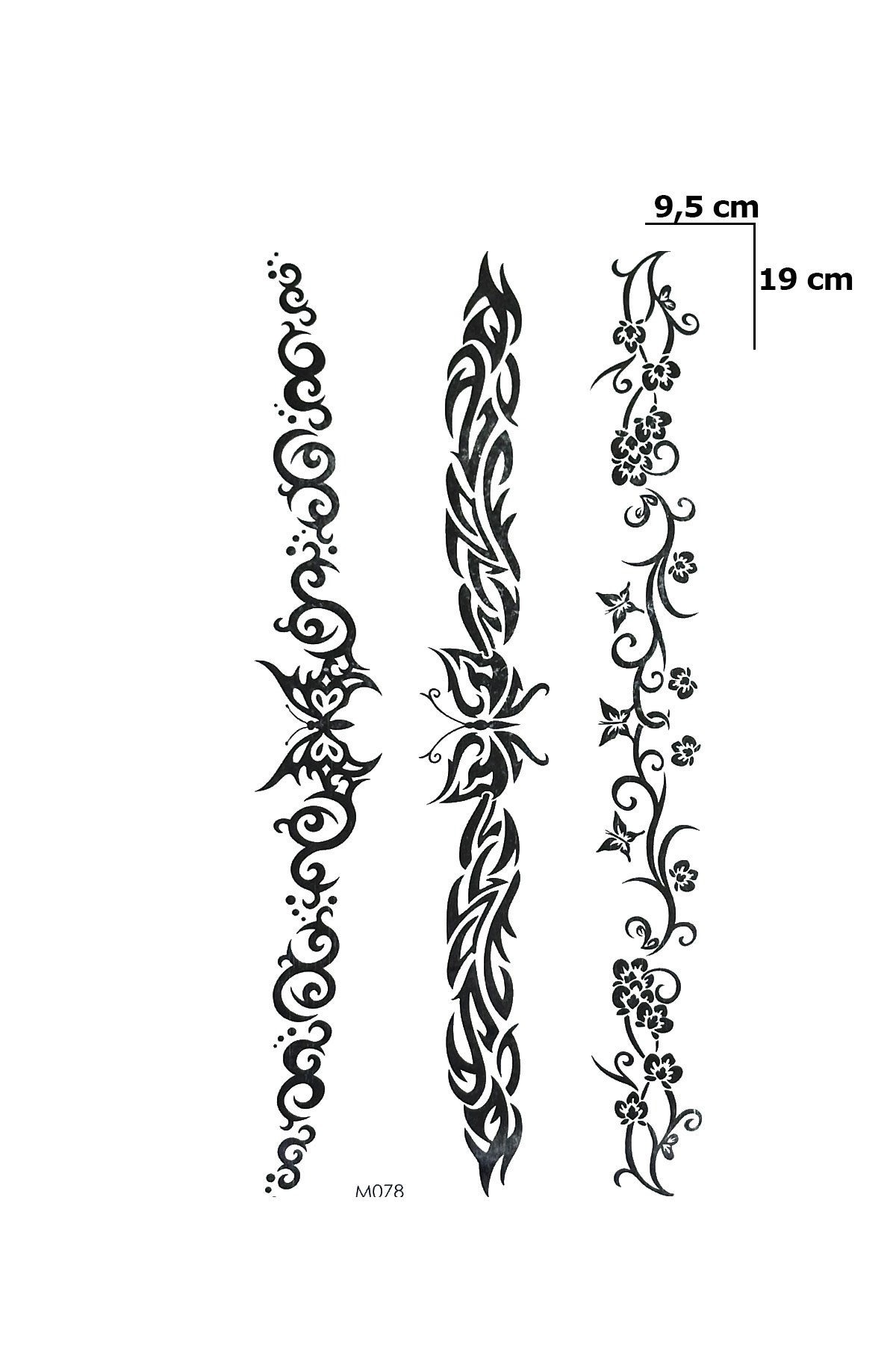 Kelebek Tribal Dövme Geçici Tattoo