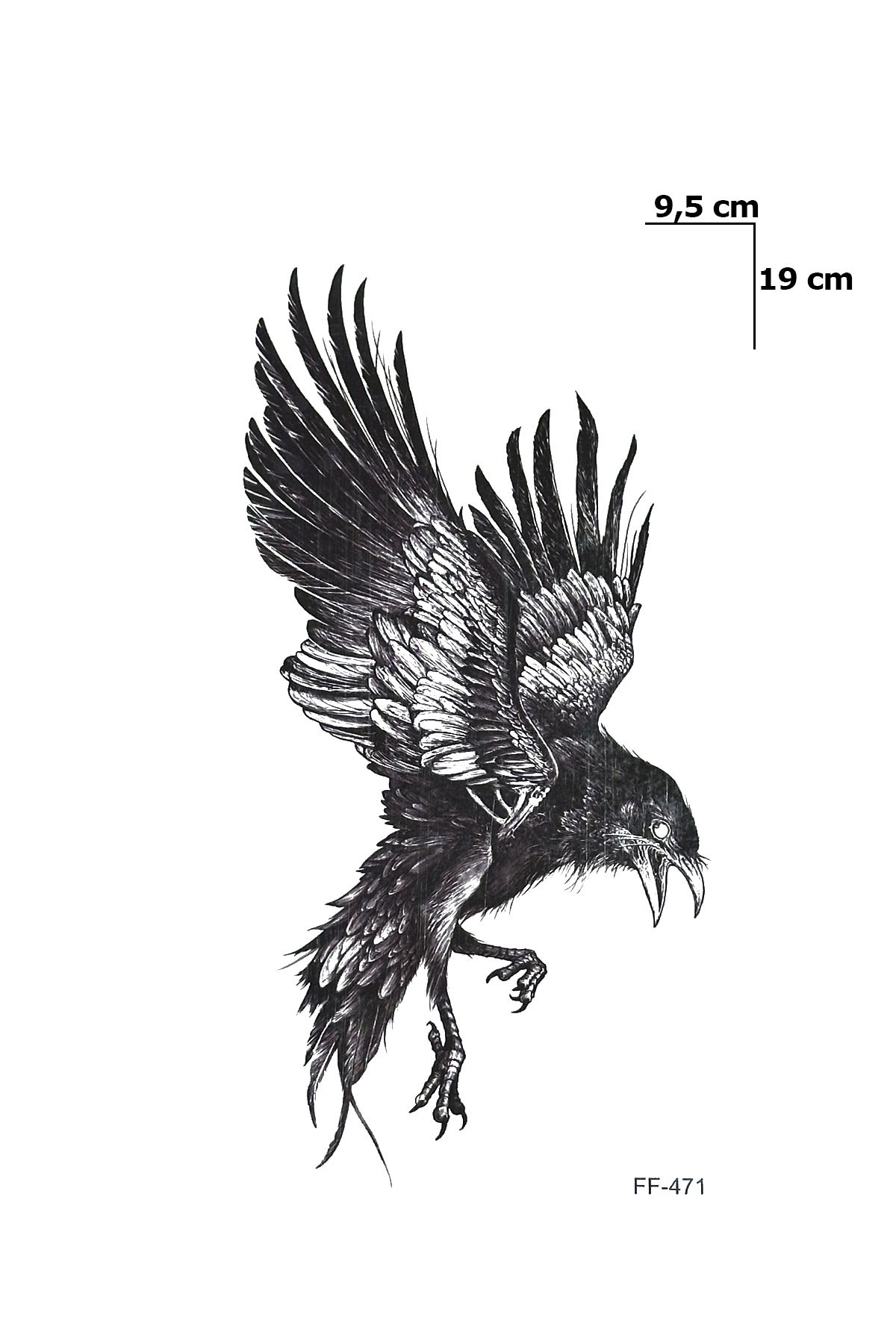 Karga Geçici Dövme Tattoo