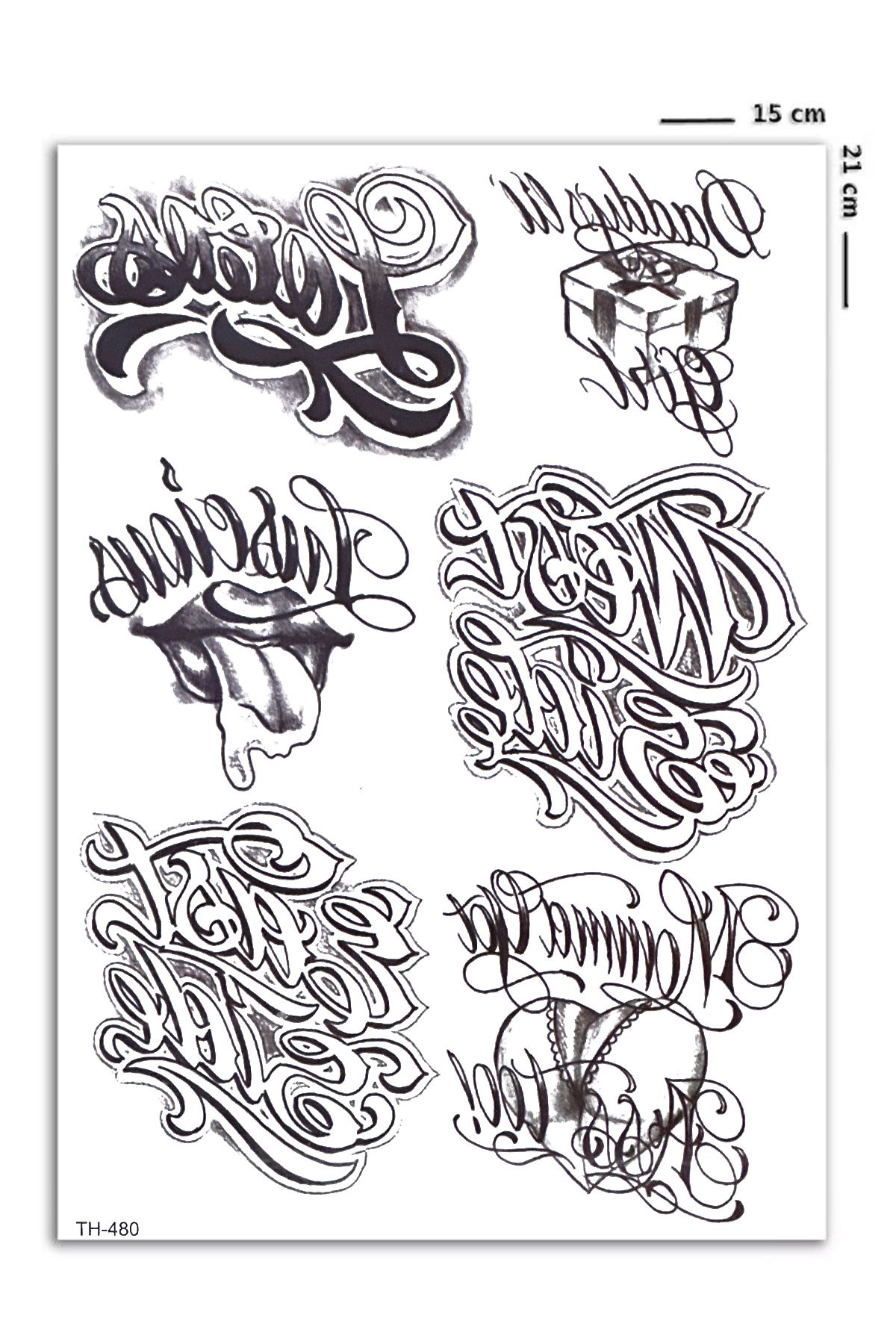Yazılı Geçici Dövme Tattoo