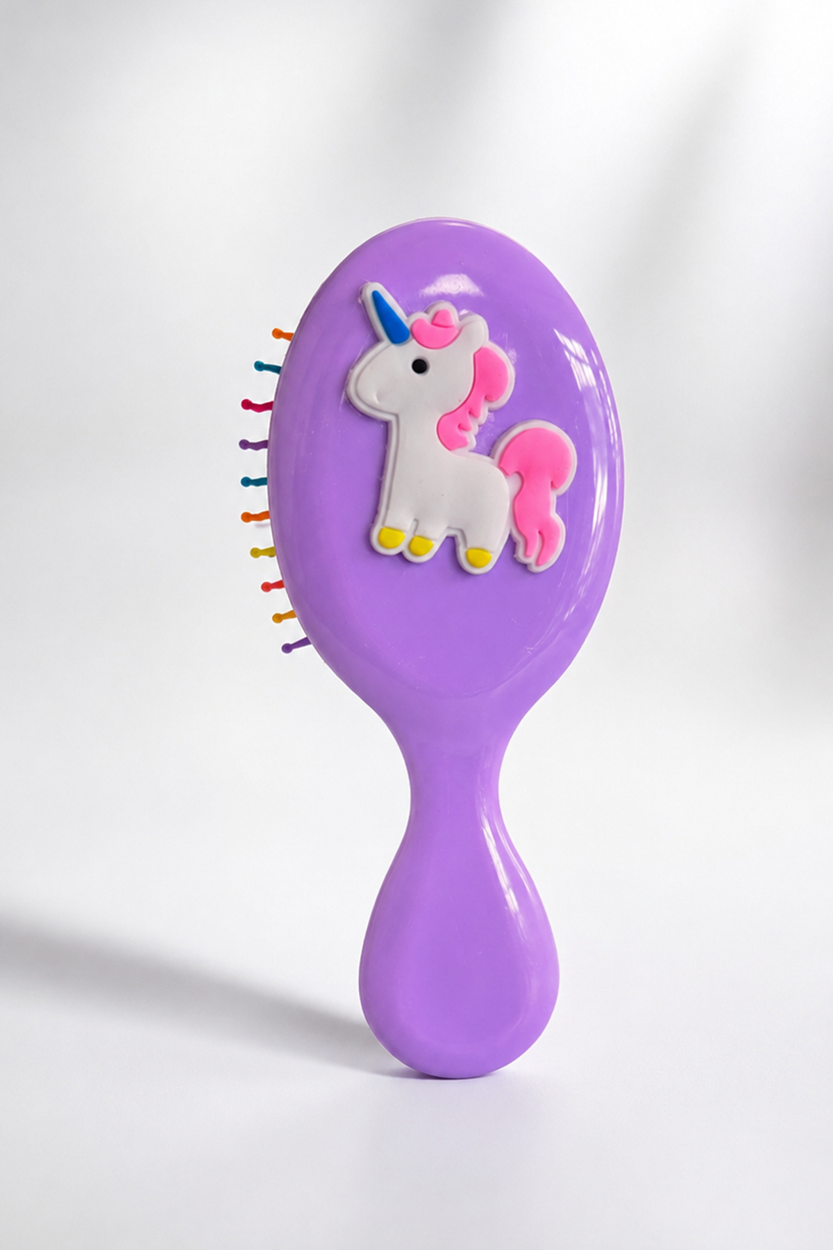 Mor Renk Unicorn Figürlü Çocuk Saç Tarama Fırçası/Tarak