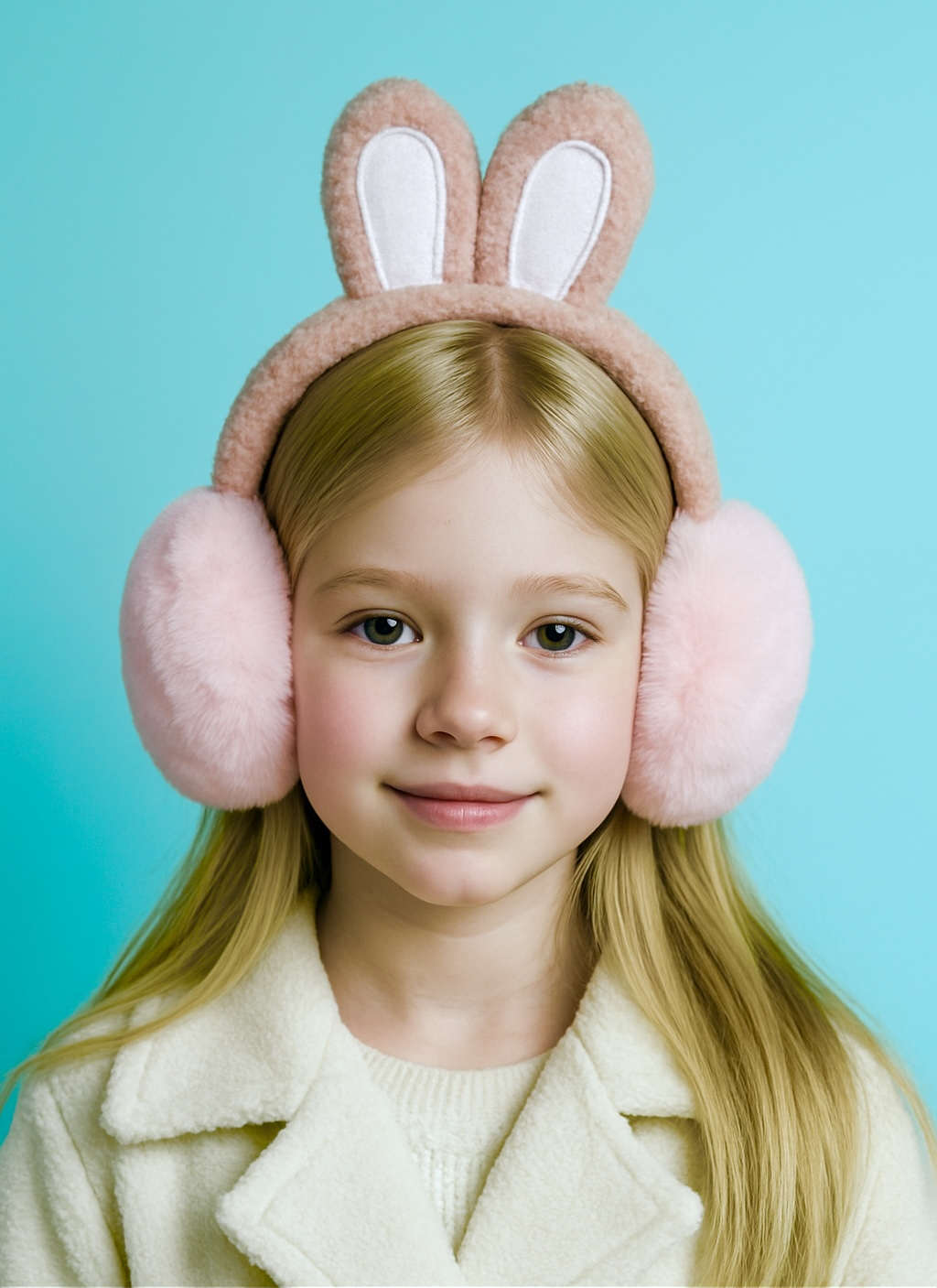 Açık Pembe Renk Peluş Kulaklık