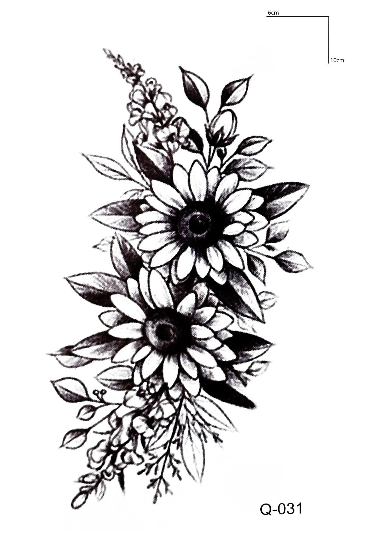 Çiçek Dövme Mini Geçici Dövme Tattoo