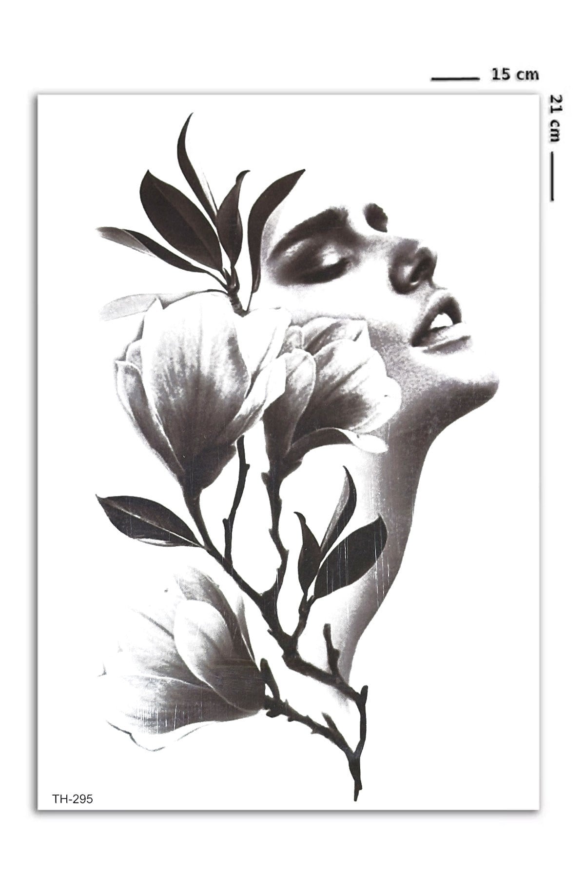 Çiçekli Kız Geçici Dövme Tattoo