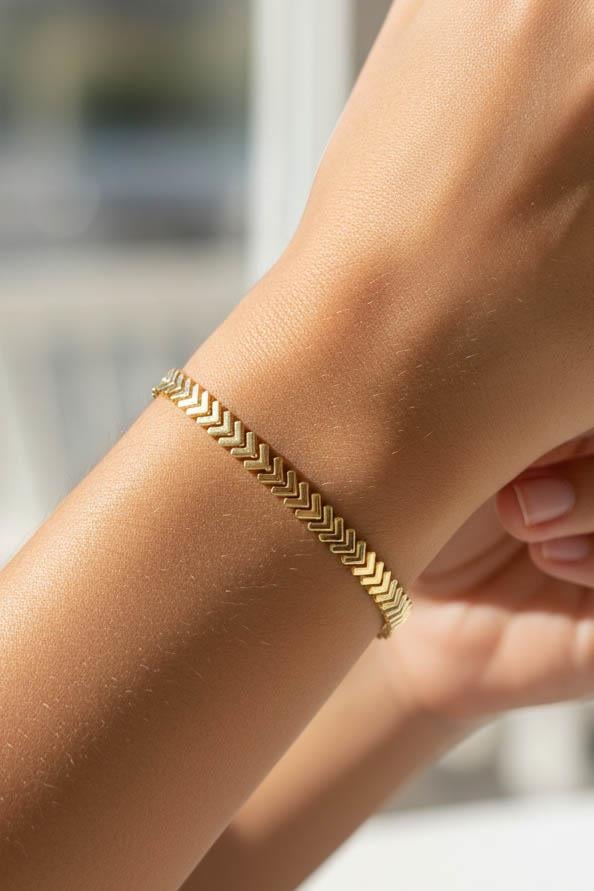 Altın Renk 14K Altın Kaplama VİP Bileklik