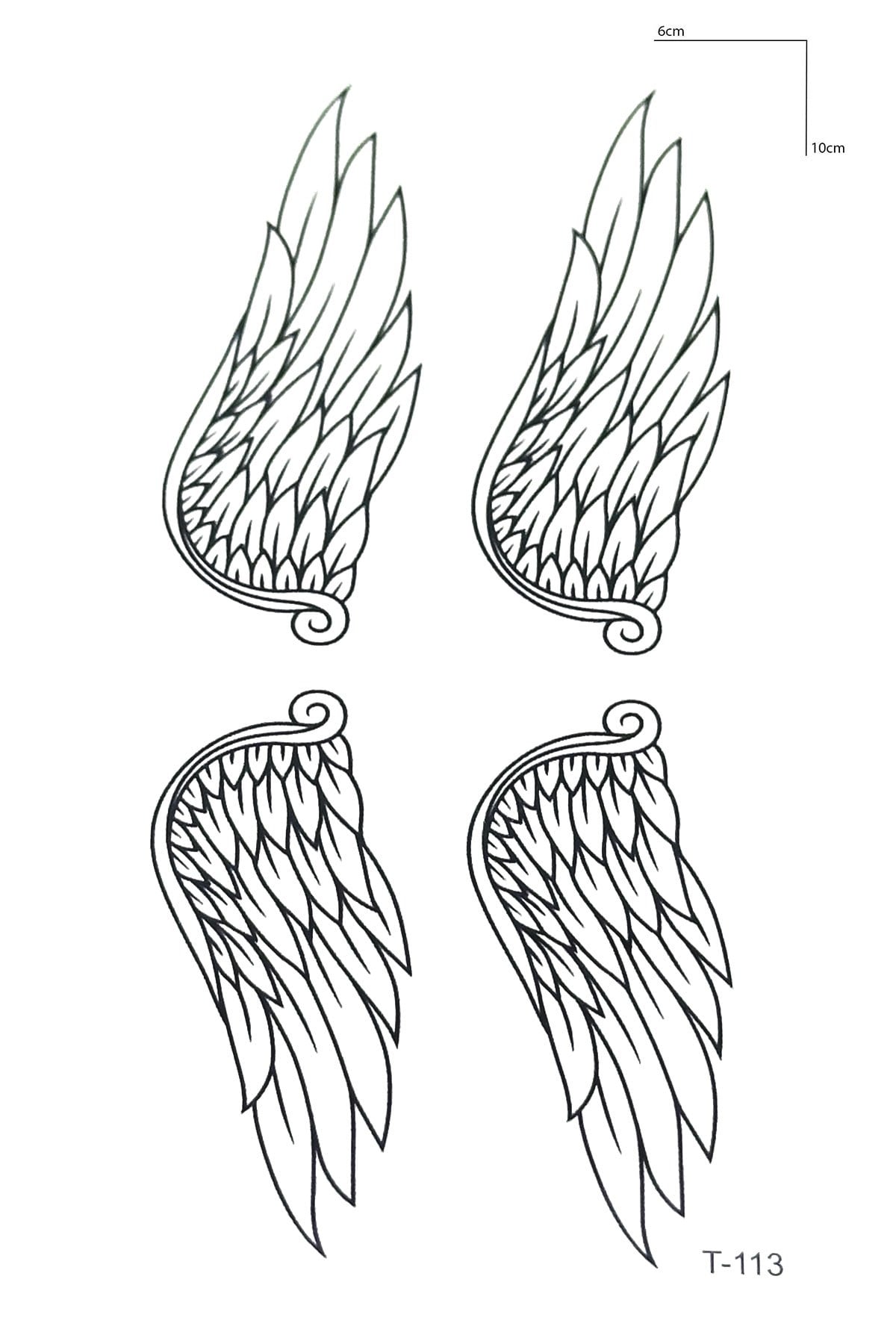 Melek Kanadı Mini Geçici Dövme Tattoo