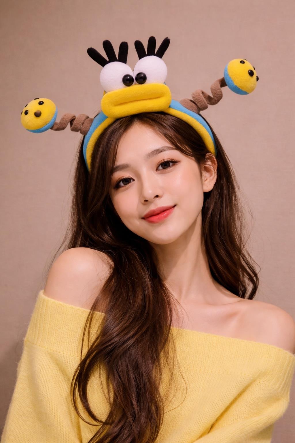 Mavi Ve Sarı Renk Eğlenceli Peluş Taç