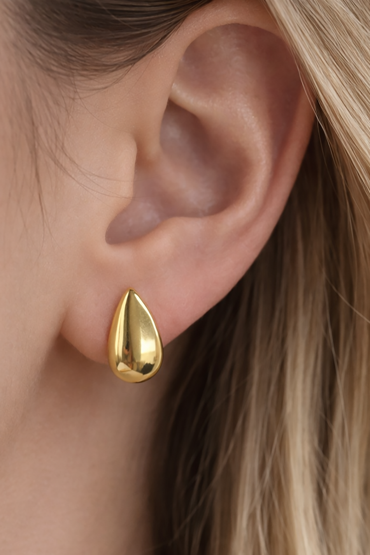 Altın Renk Çelik Küpe (Çift)