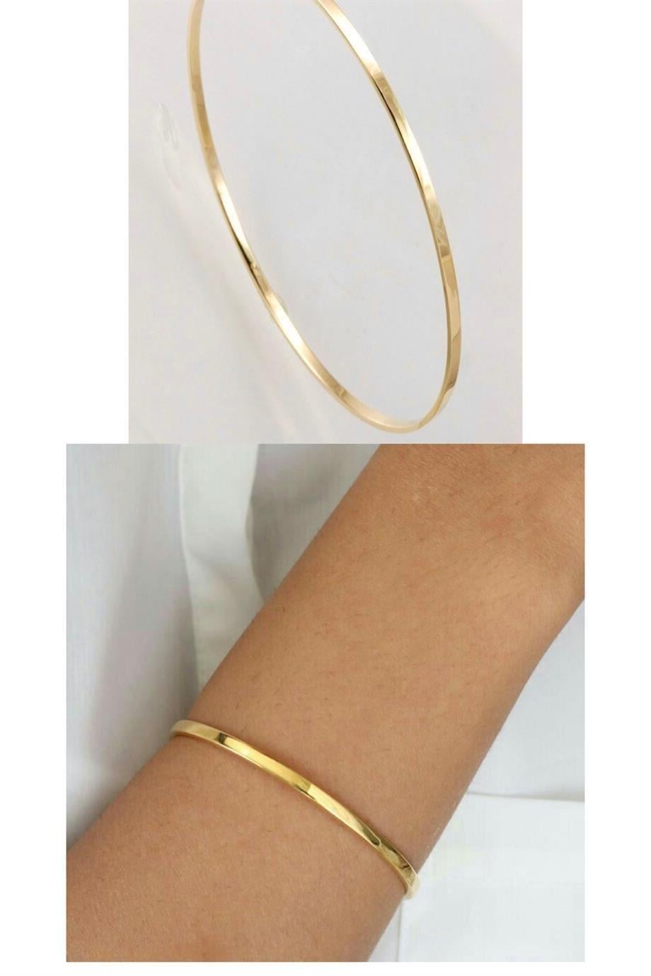 Altın Renk Düz Ajda Bilezik