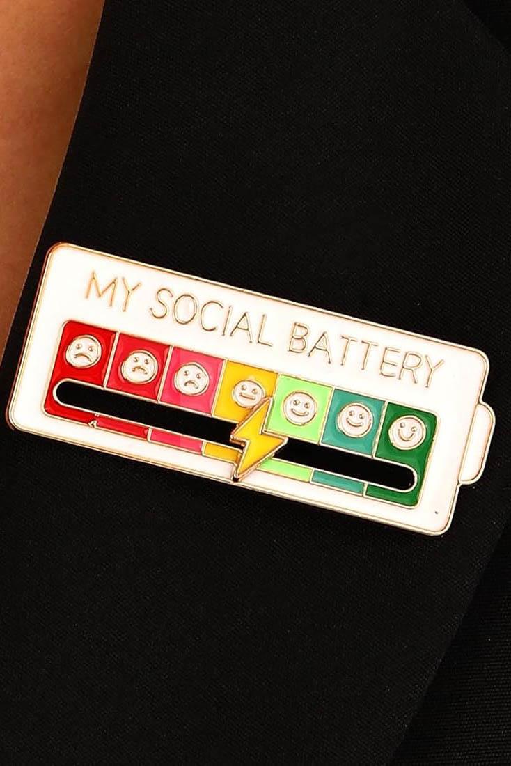 Karışık Renk Hareketli Rozet/Broş