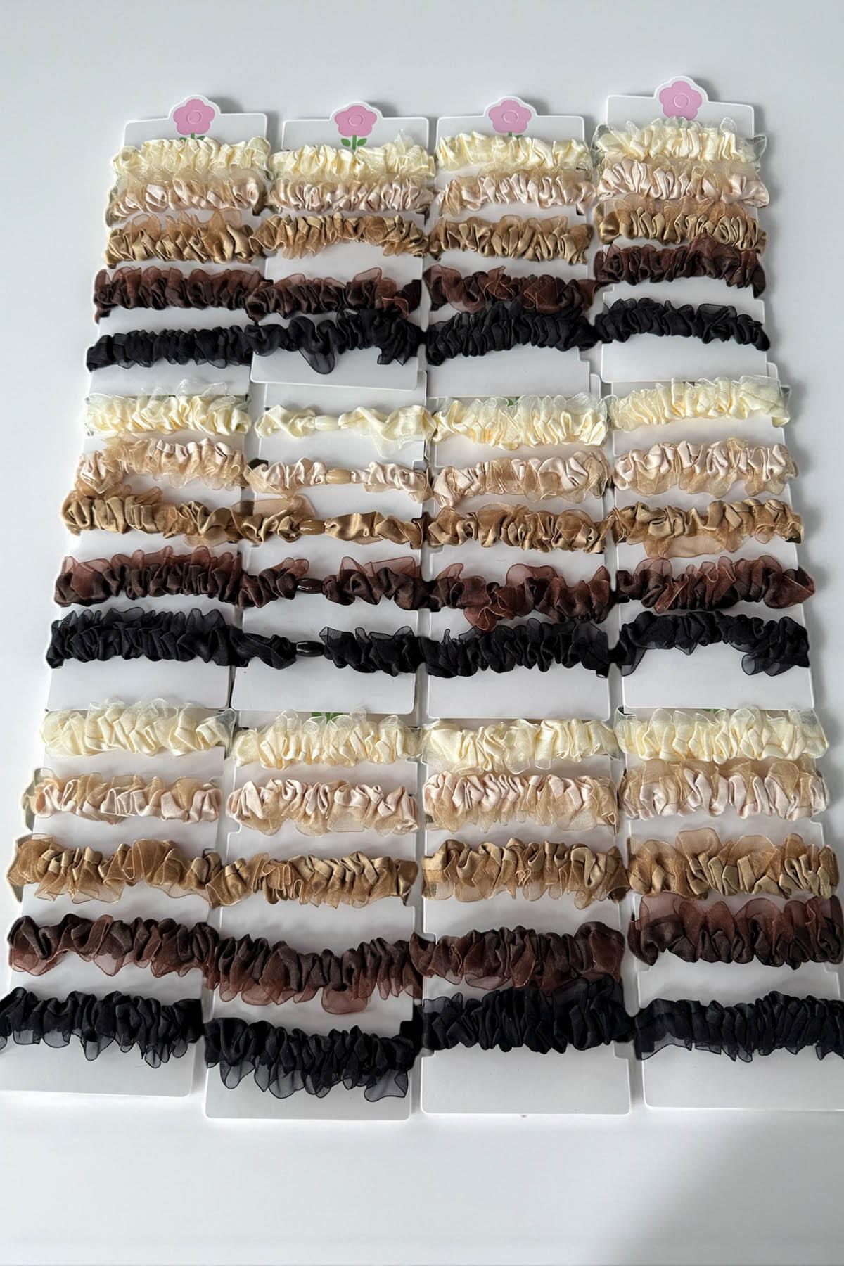 12'li Karışık Renk Simit Toka Set