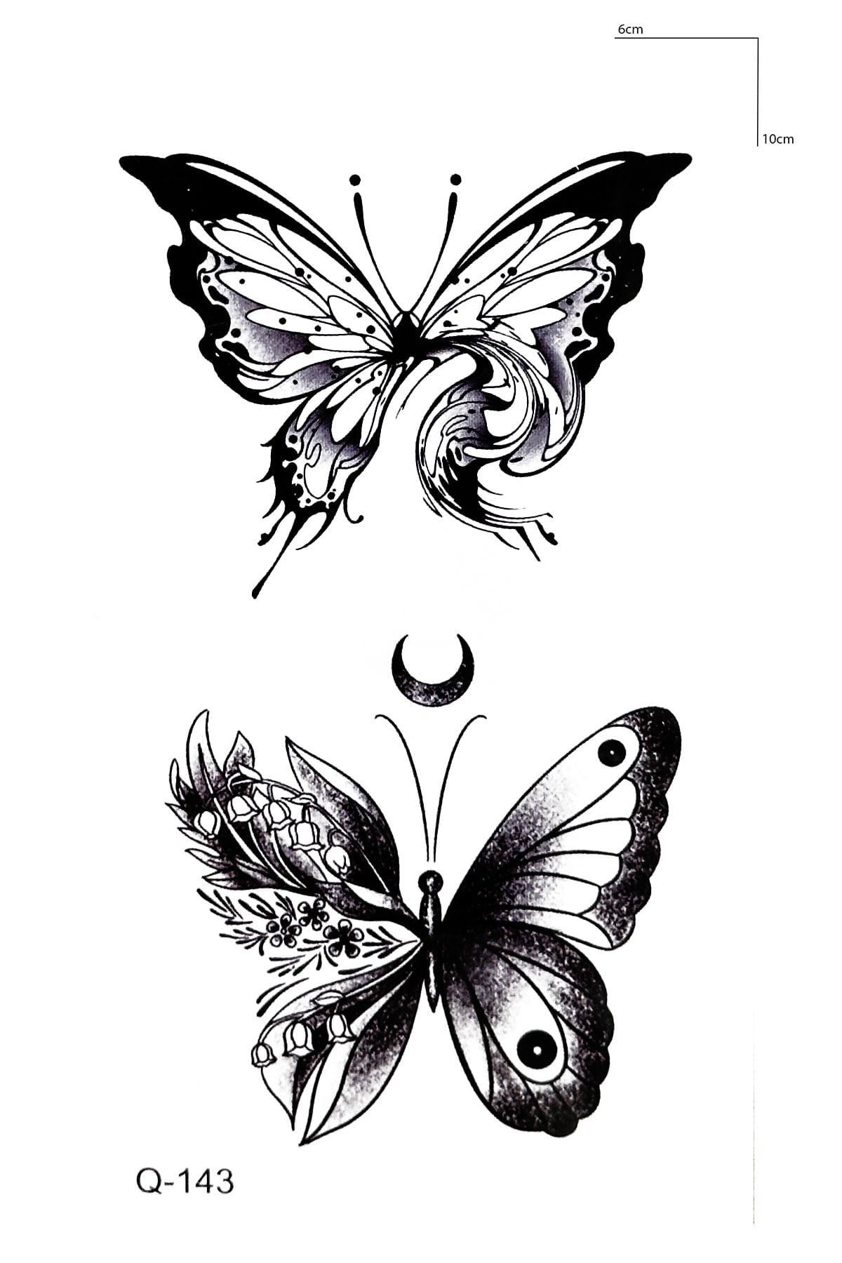 Kelebekler Mini Geçici Dövme Tattoo