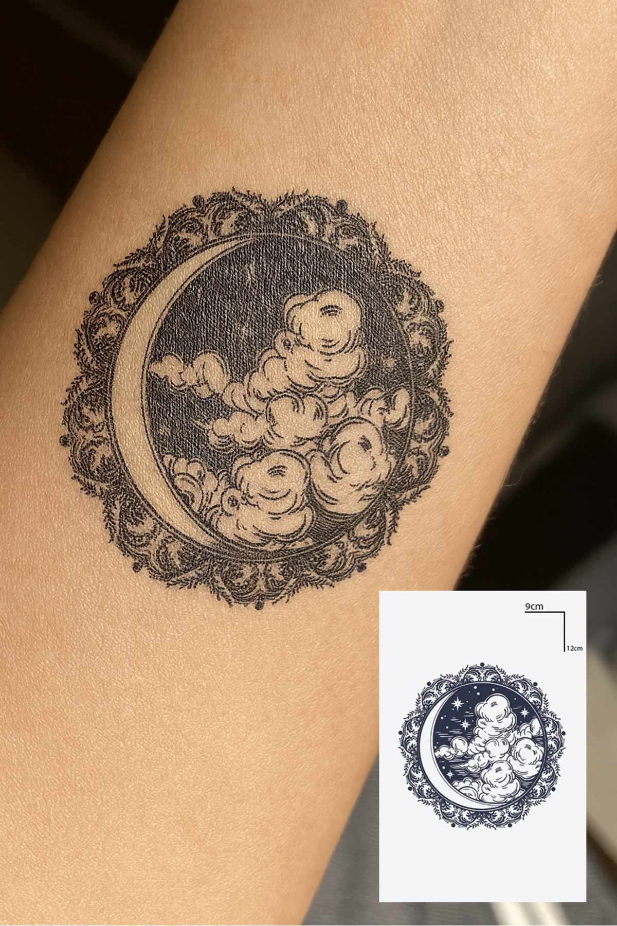 Ay Sonradan Kararan Yarı Kalıcı Geçici Dövme Tattoo