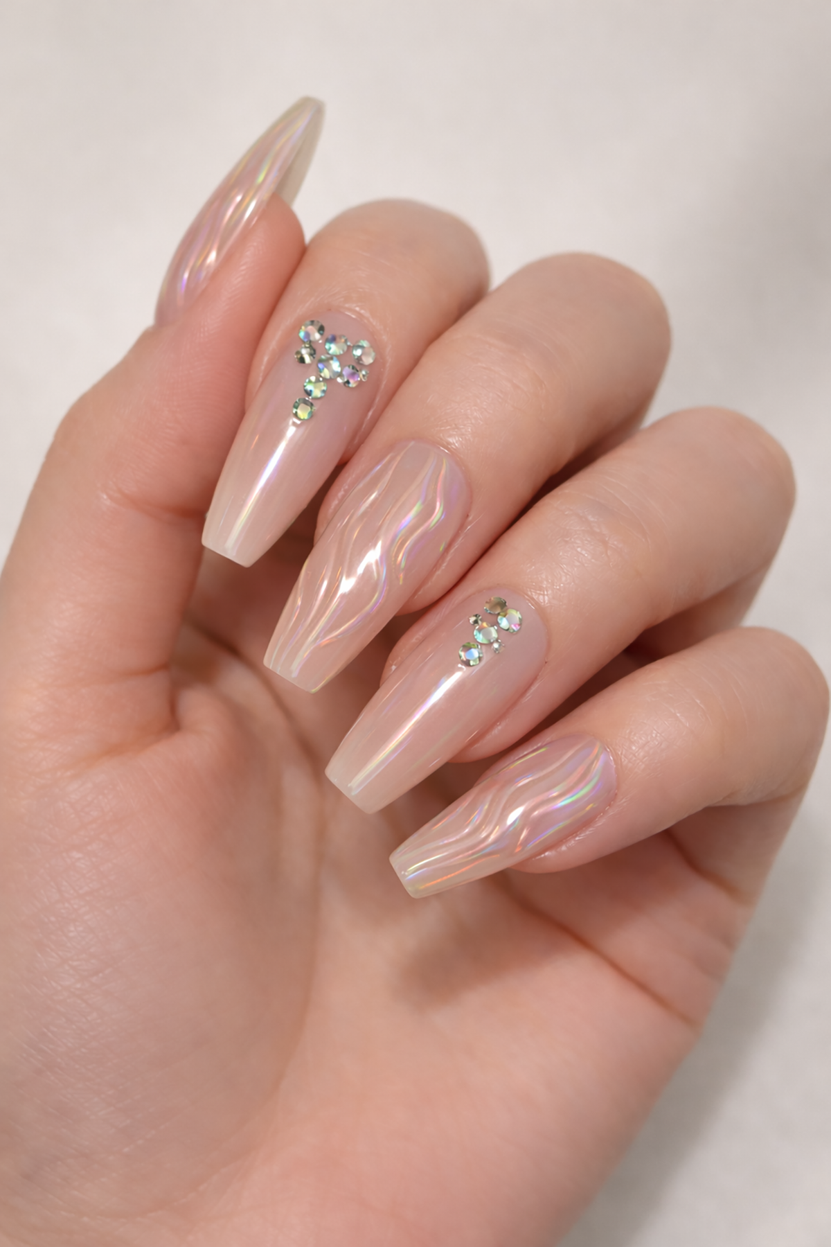 12'li Karışık Renk Jel Görünümlü Takma Tırnak (Yapıştırıcılı)