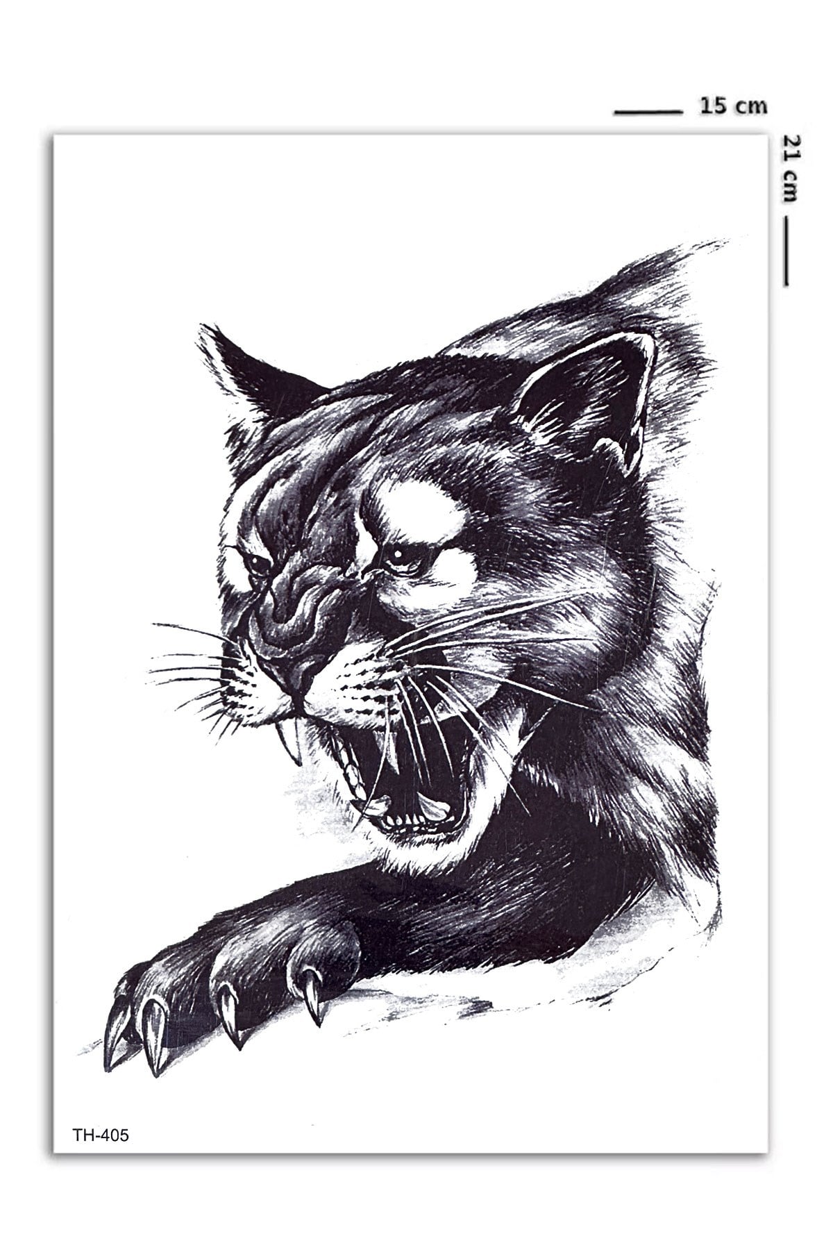 Kedi Büyük Geçici Dövme Tattoo