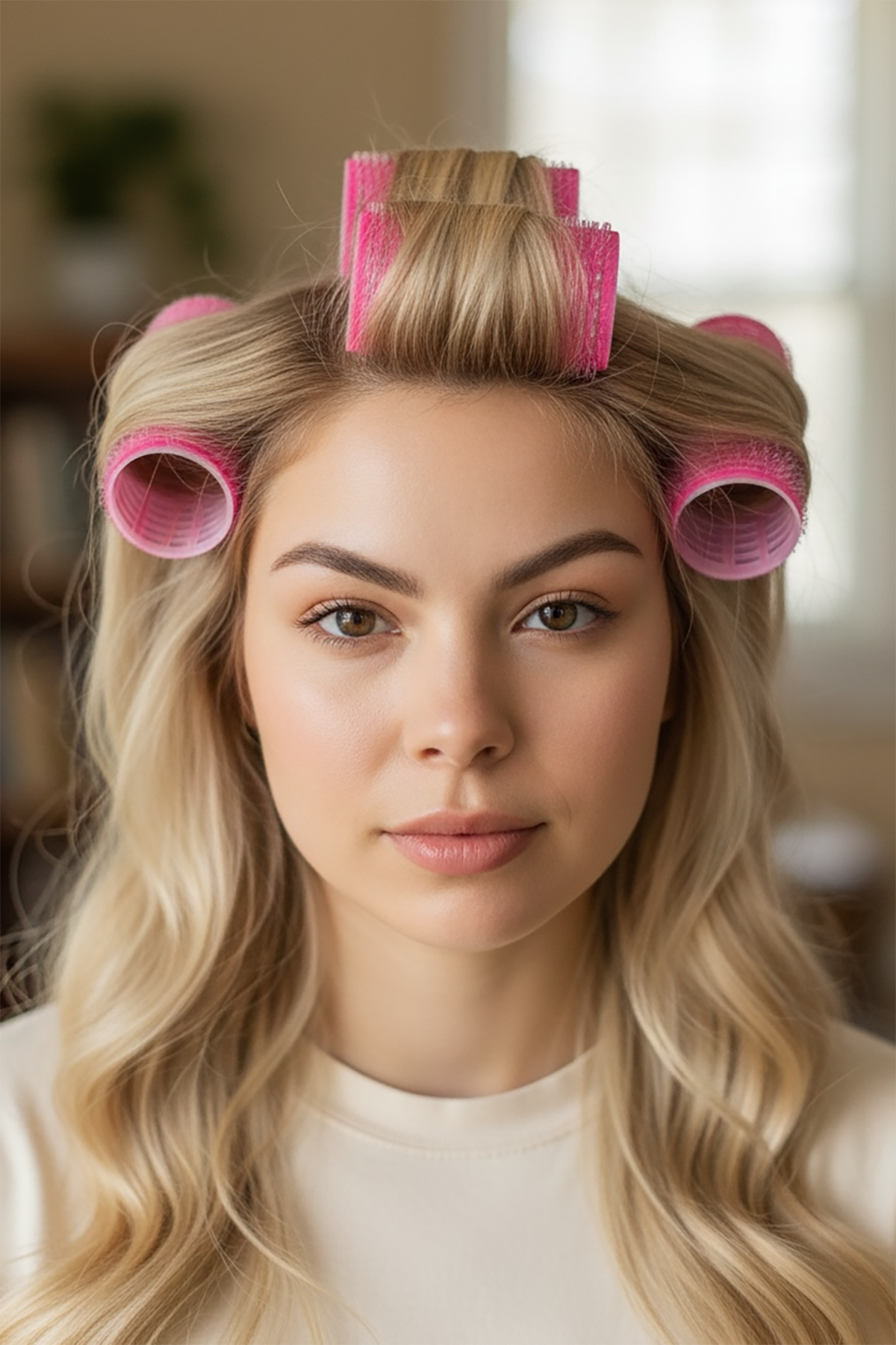 Pembe Renk 6'lı Küçük Boy Bigudi Set