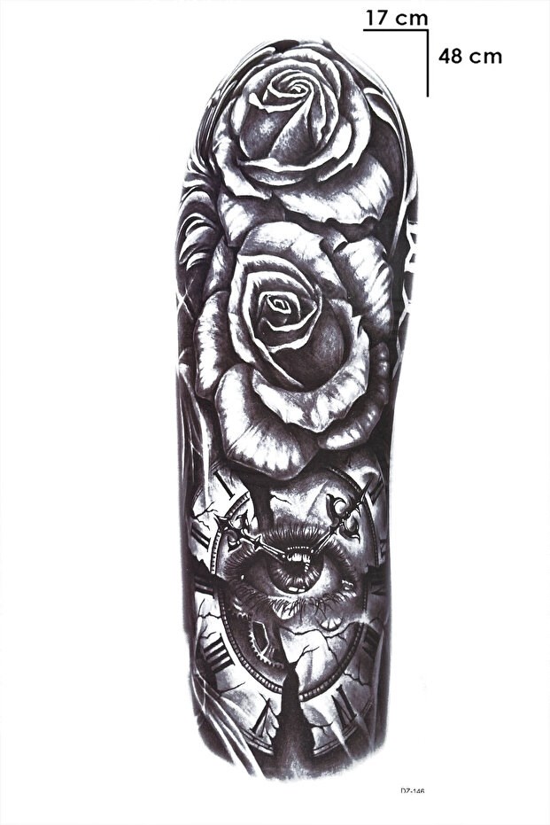 Gül Ve Göz Dövme Geçici Tattoo