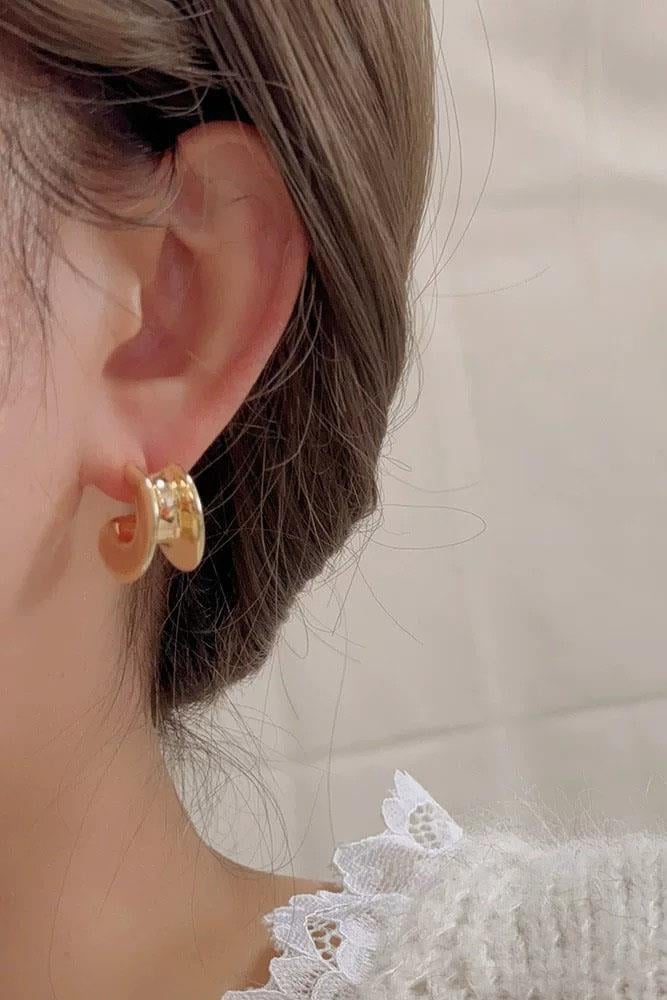 Altın Renk Çelik Küpe (Çift)