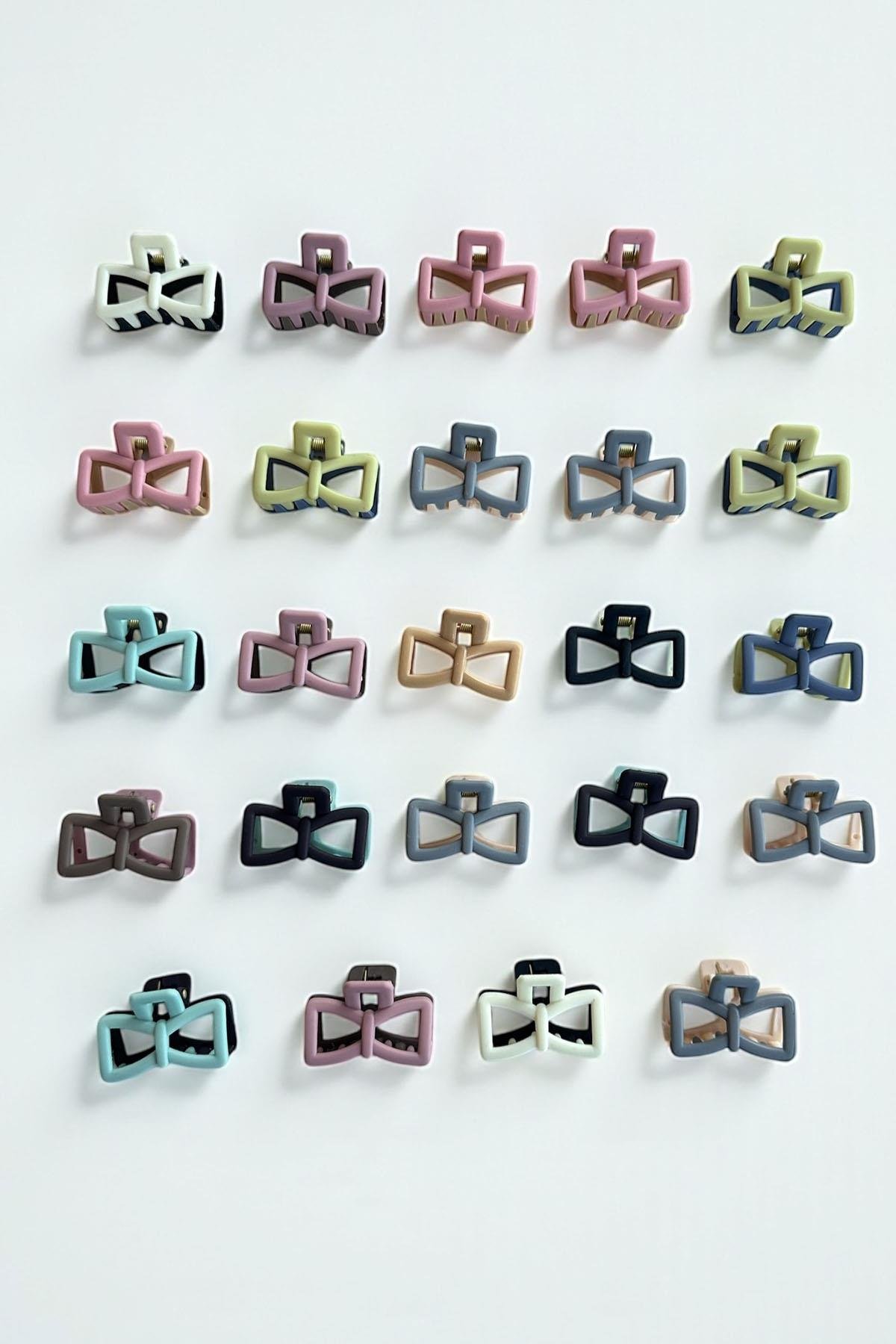 12'li Karışık Renk Mini Mandal Toka Set