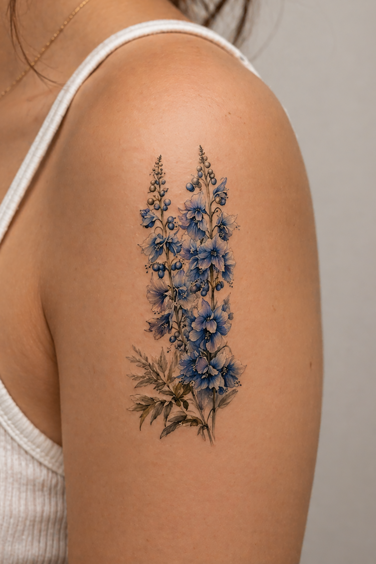 Geçici Sümbül Çiçeği Figürlü Mini Dövme Tattoo