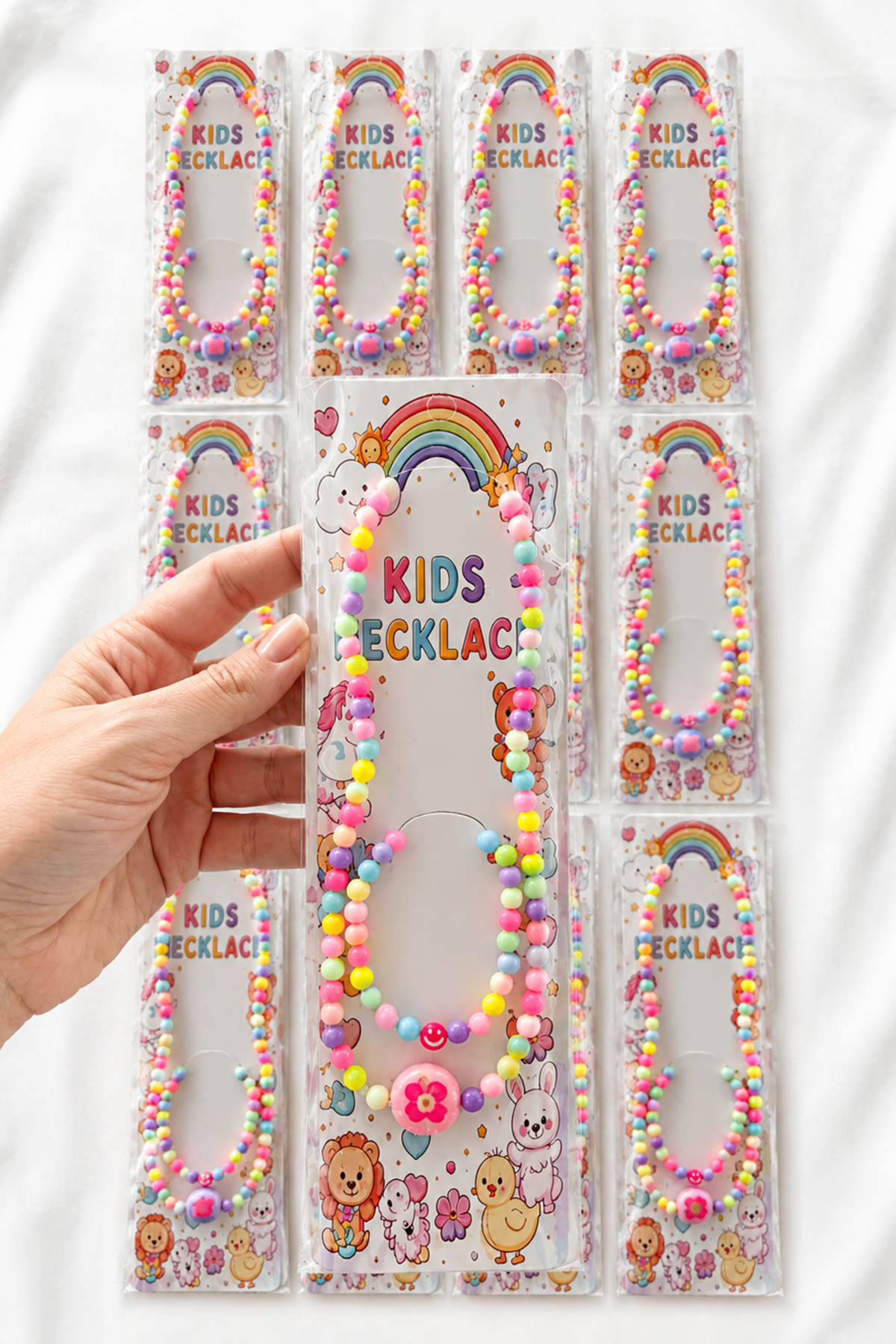 12'li Karışık Figürlü Çocuk  Kolye/Bileklik Set