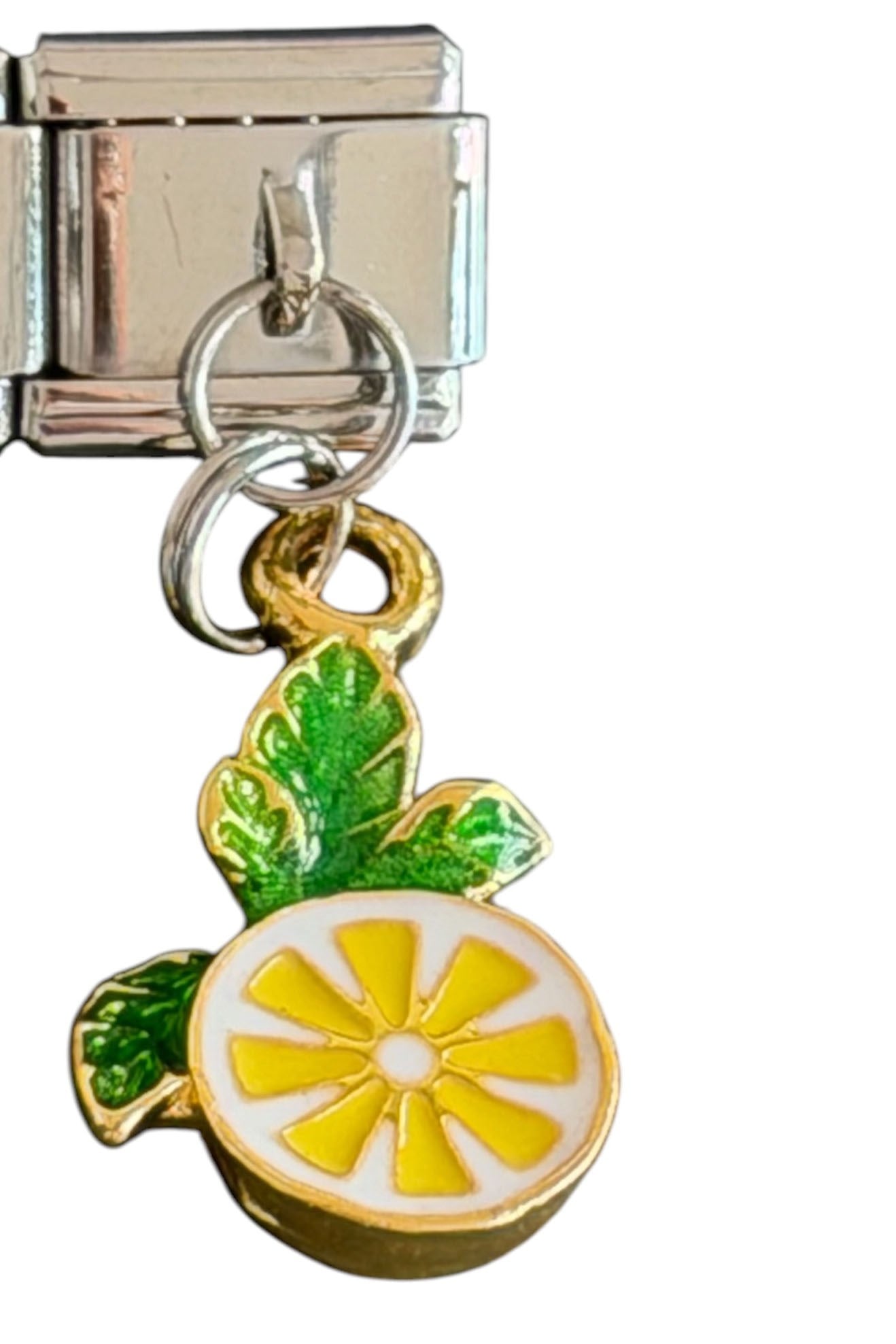 Gümüş Ve Altın Renk Limon Figürlü  Çelik Nomination Charm (Tek)