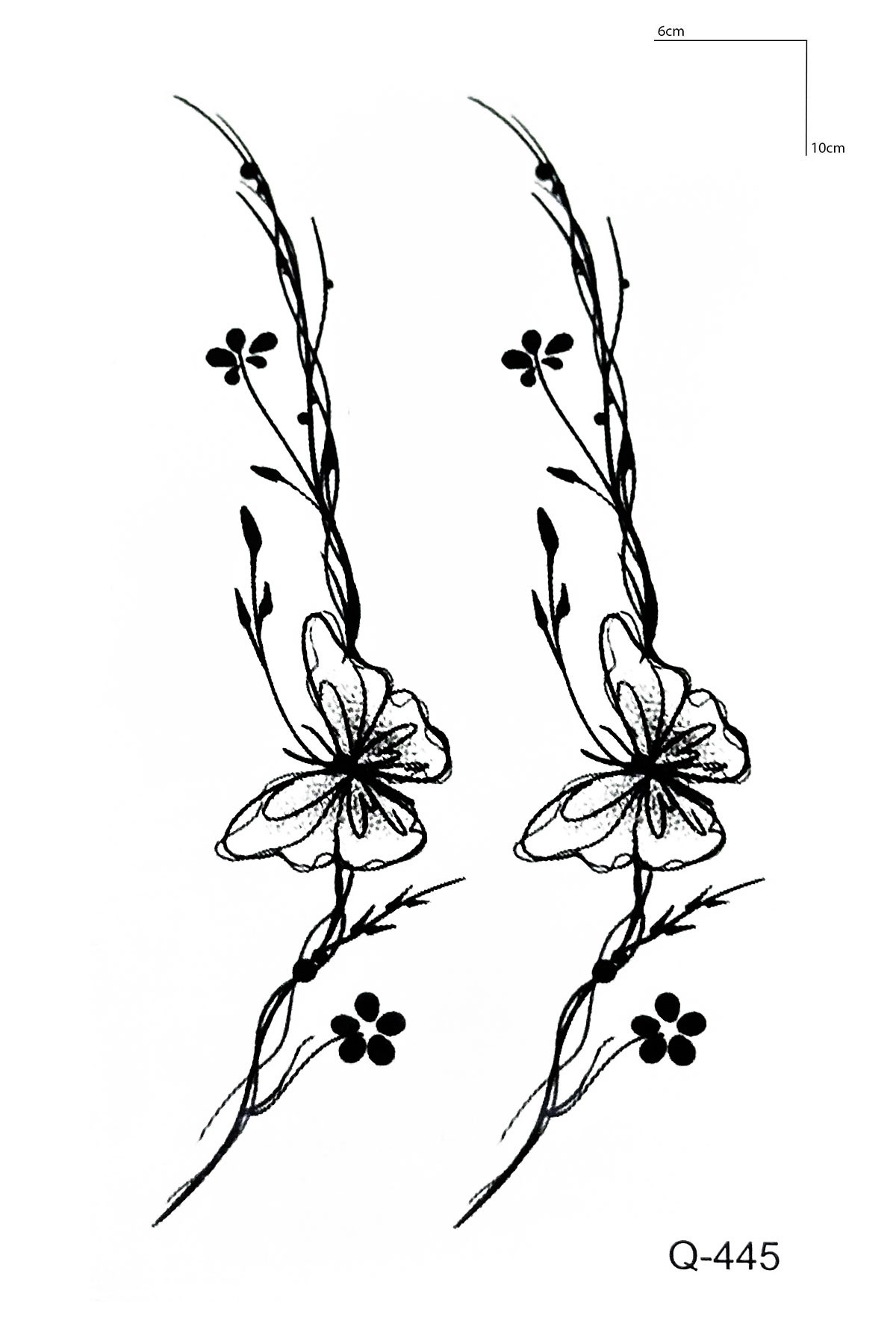 Geçici Kelebek Figürlü Mini Dövme Tattoo
