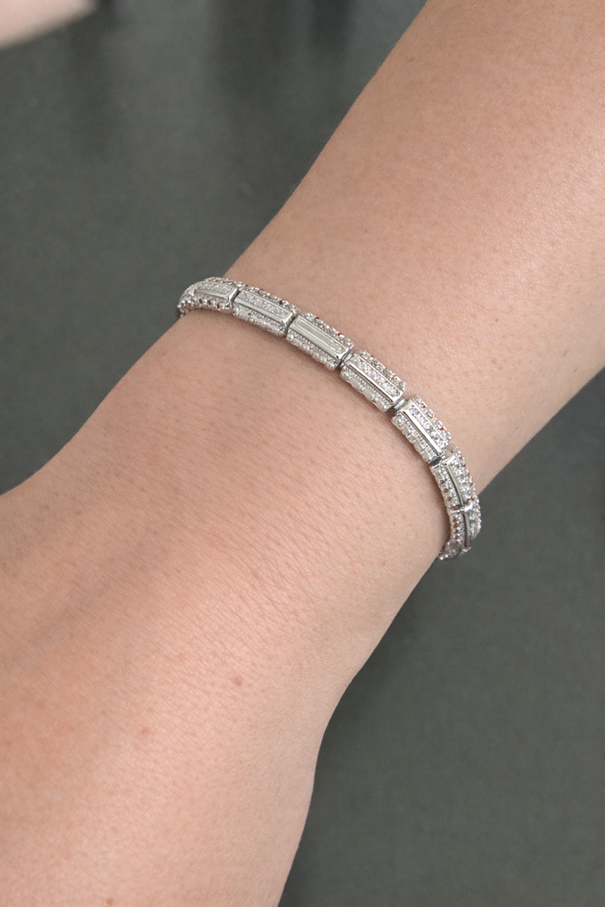 Gümüş Renk Taş Detaylı Xuping VİP Bileklik