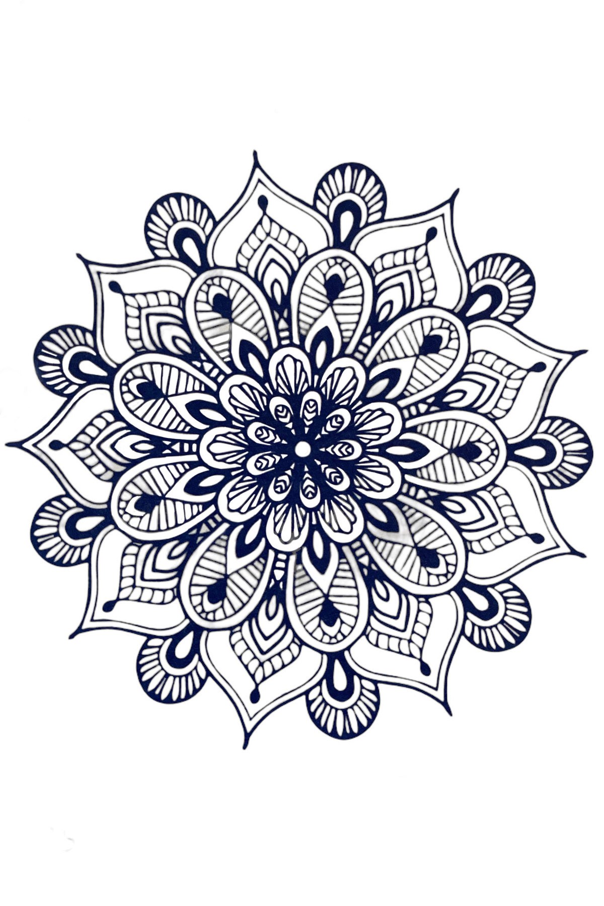 Mandala Sonradan Kararan Yarı Kalıcı Geçici Dövme Tattoo