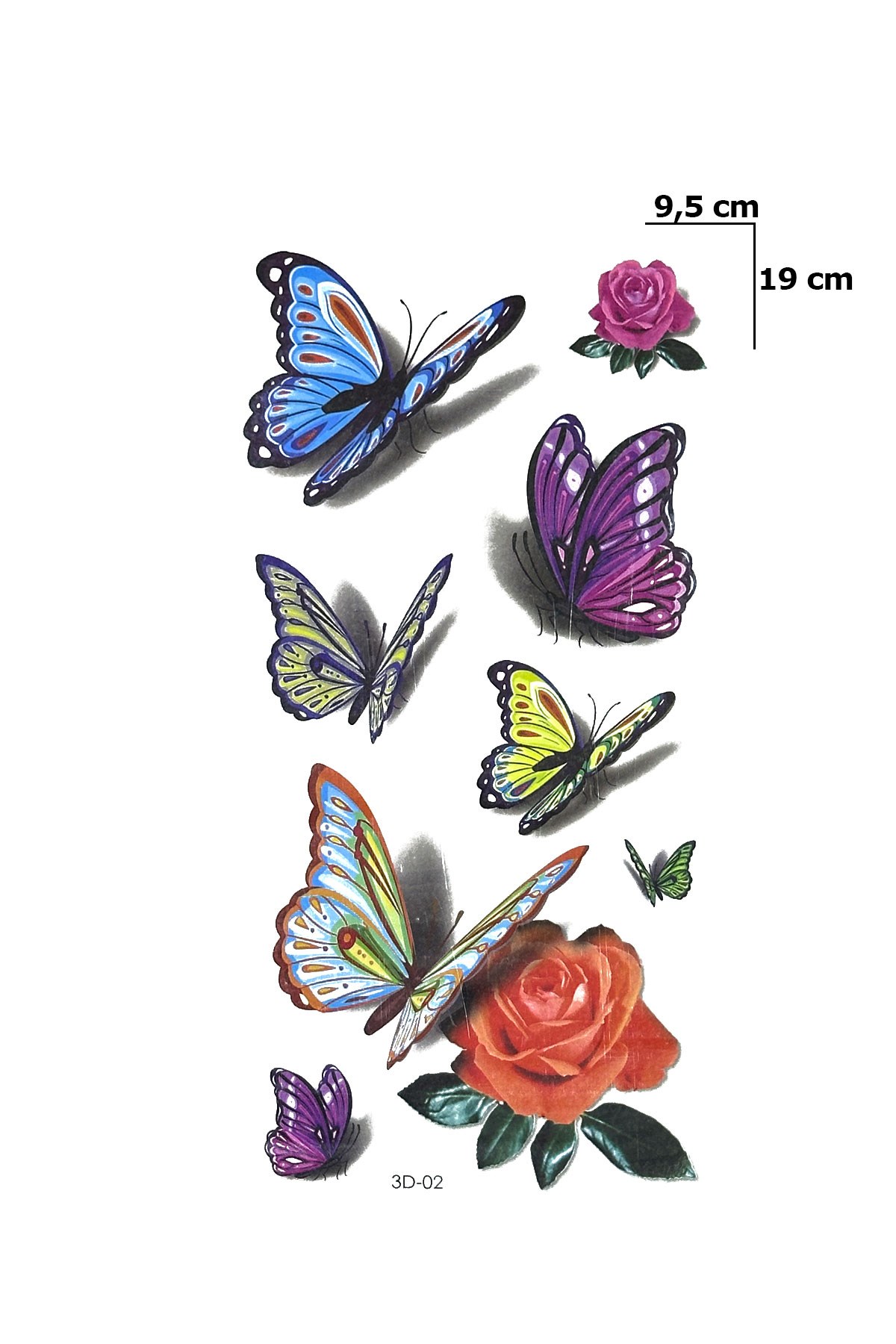 Kelebekler Geçici Dövme Tattoo
