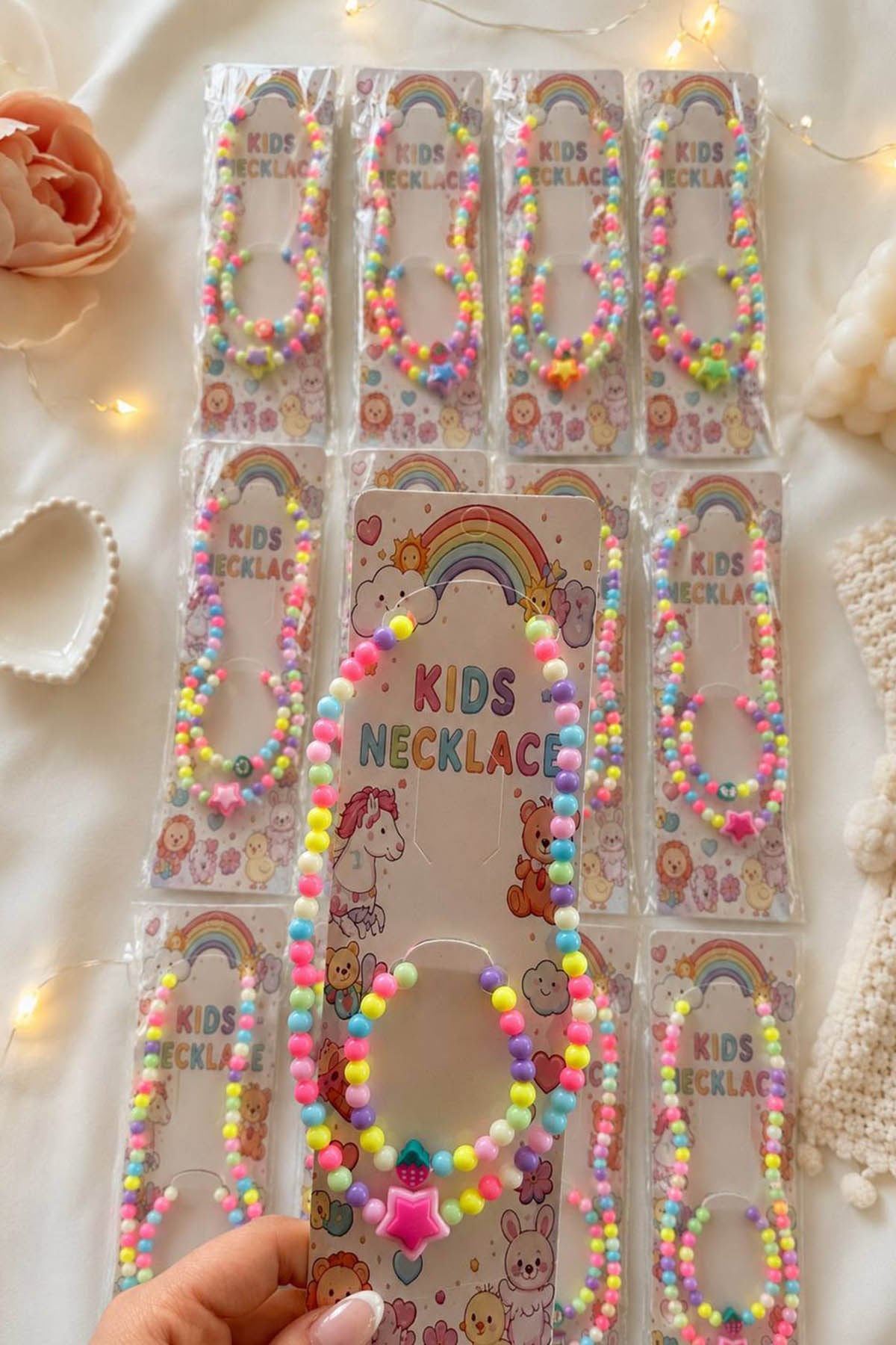 12'li Karışık Figürlü Çocuk Kolye/Bileklik Set